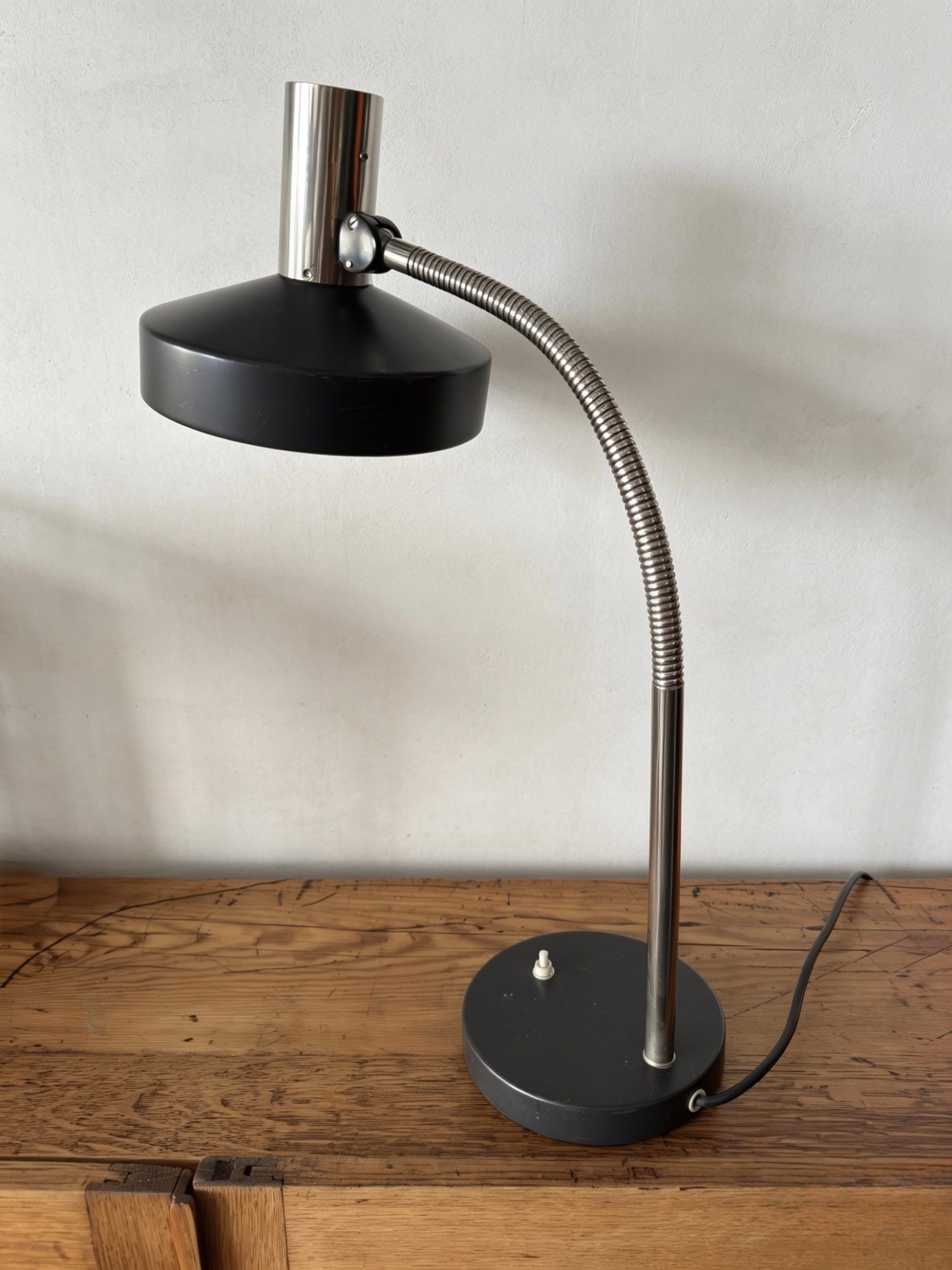 1970s Large Gooseneck Table Lamp By Kaiser Leuchten Germany
