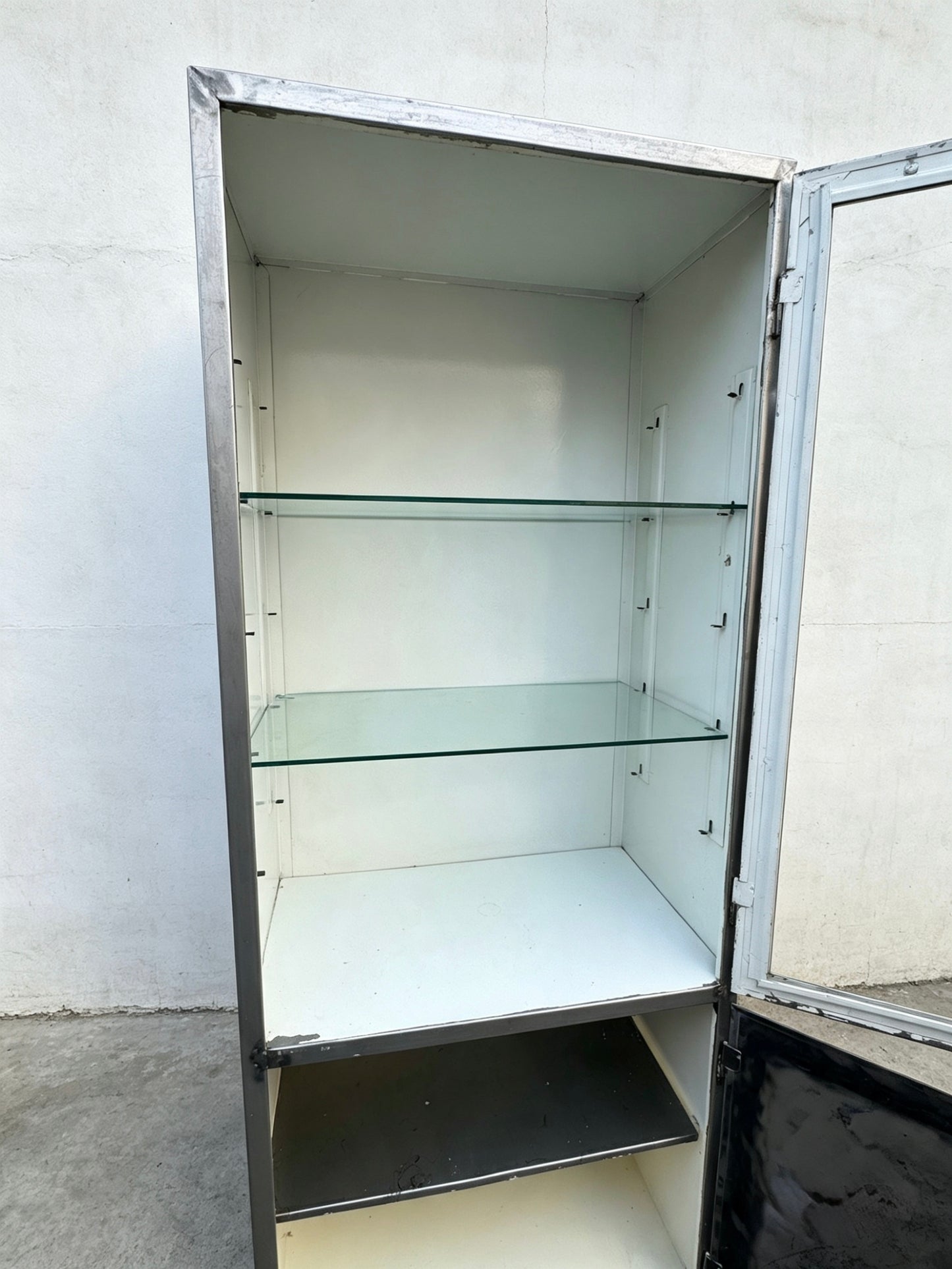 1960s German Steel Medical Cabinets