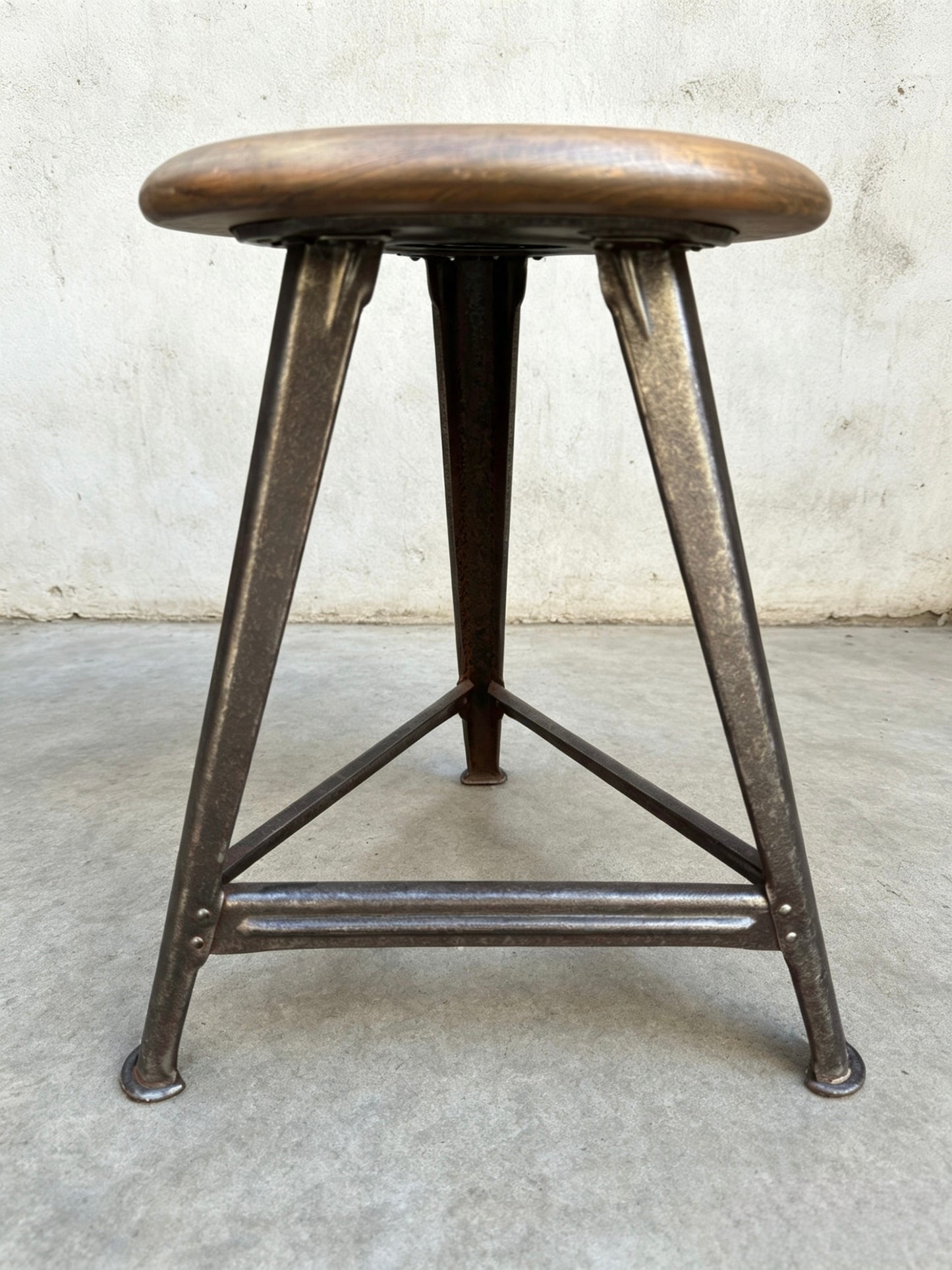 1930s Industrial Work Stool By Rowac