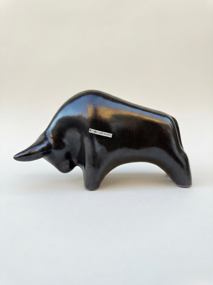 Otto Keramik Classic Ceramic Bull West German Pottery Fat Lava