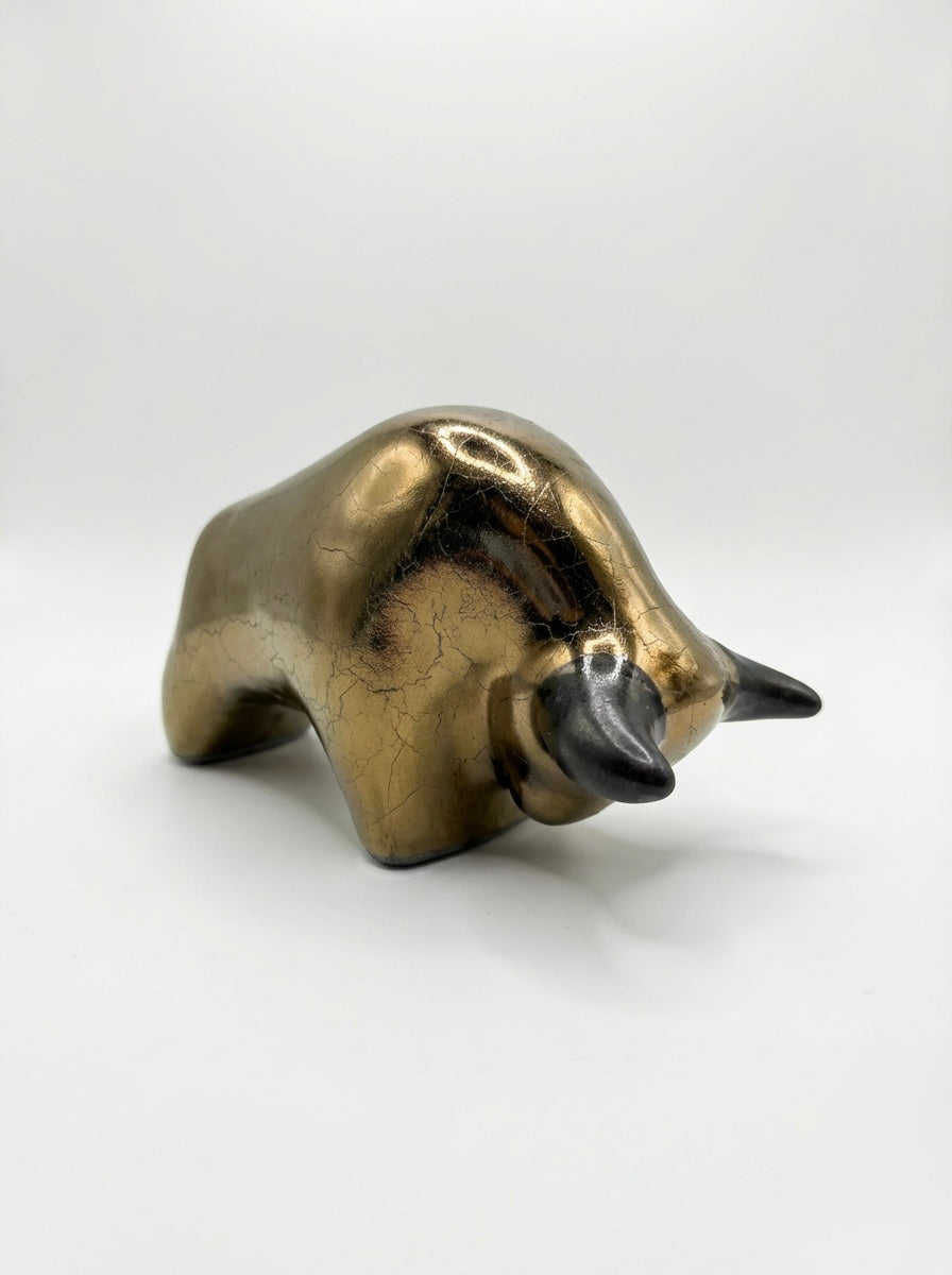 Otto Keramik Classic Ceramic Bull West German Pottery Fat Lava