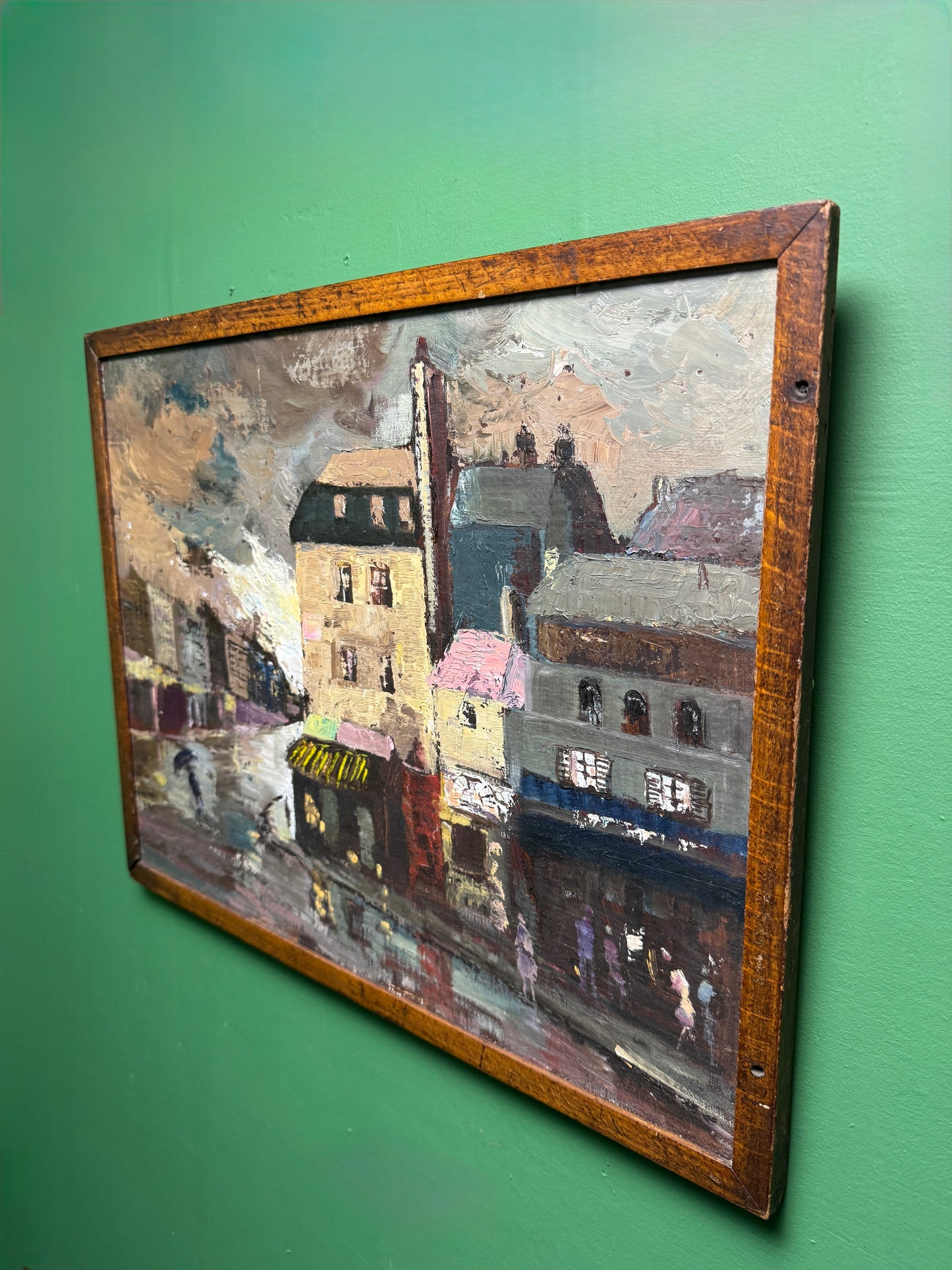 Oil Painting On Board Titled ‘ Stormy Night ‘
