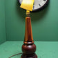Mid Century 1960s Scandinavian Turned Teak Table Lamp