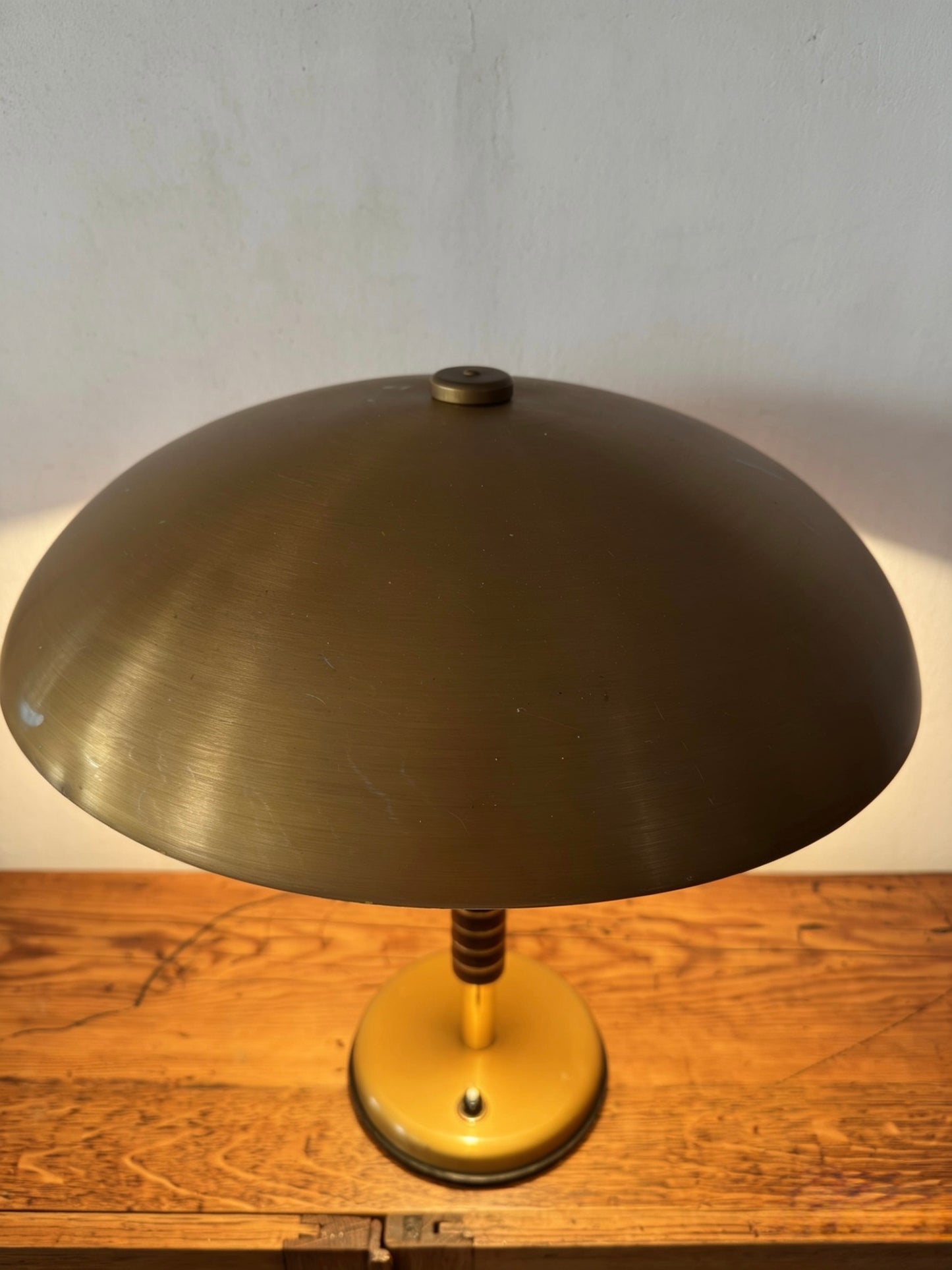 1940s Gold Table Lamp By SBF Sächsische Bronzewarenfabrik