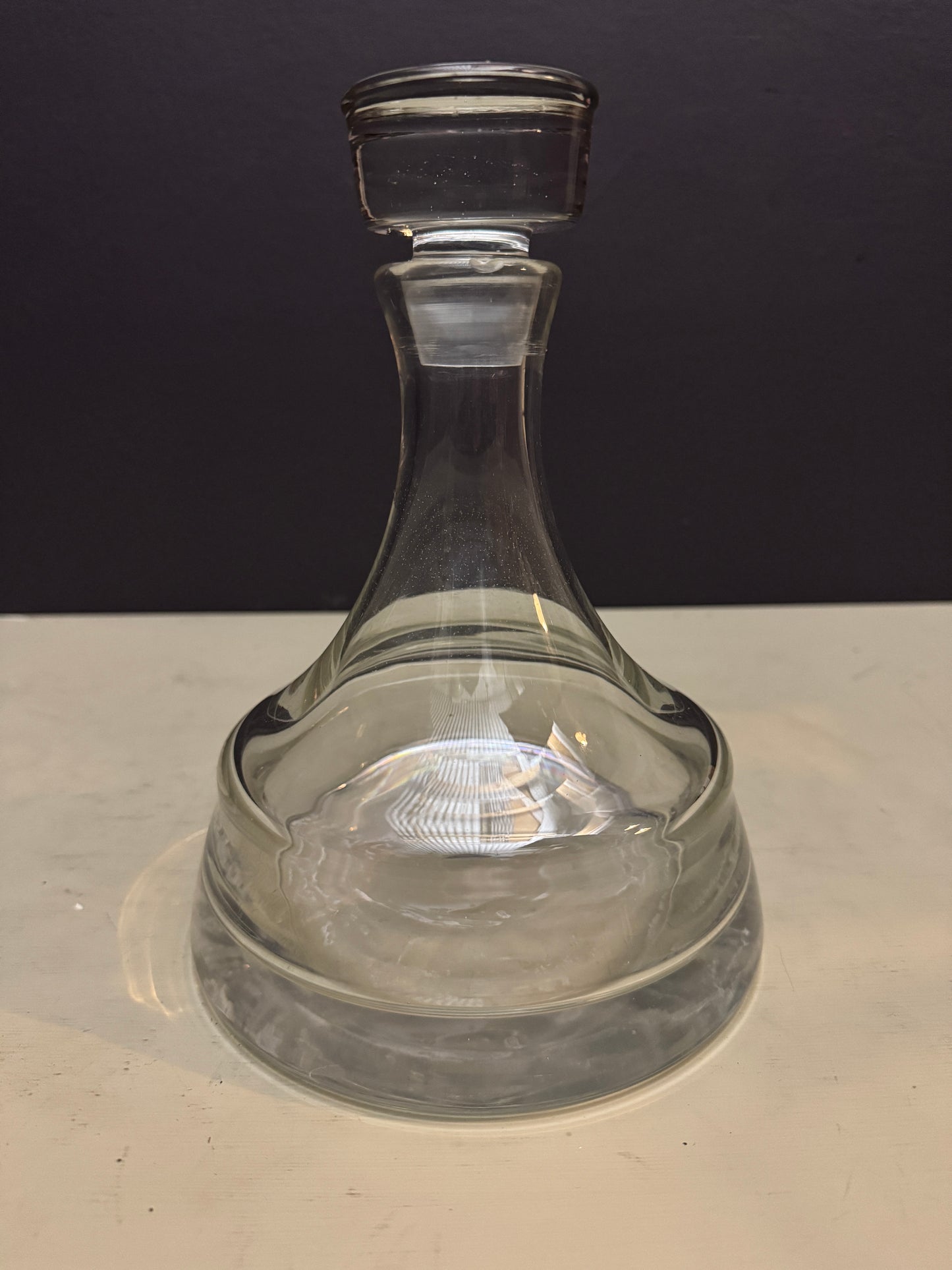 1970s / 80s Chunky Crystal Whiskey Decanter By Wedgewood