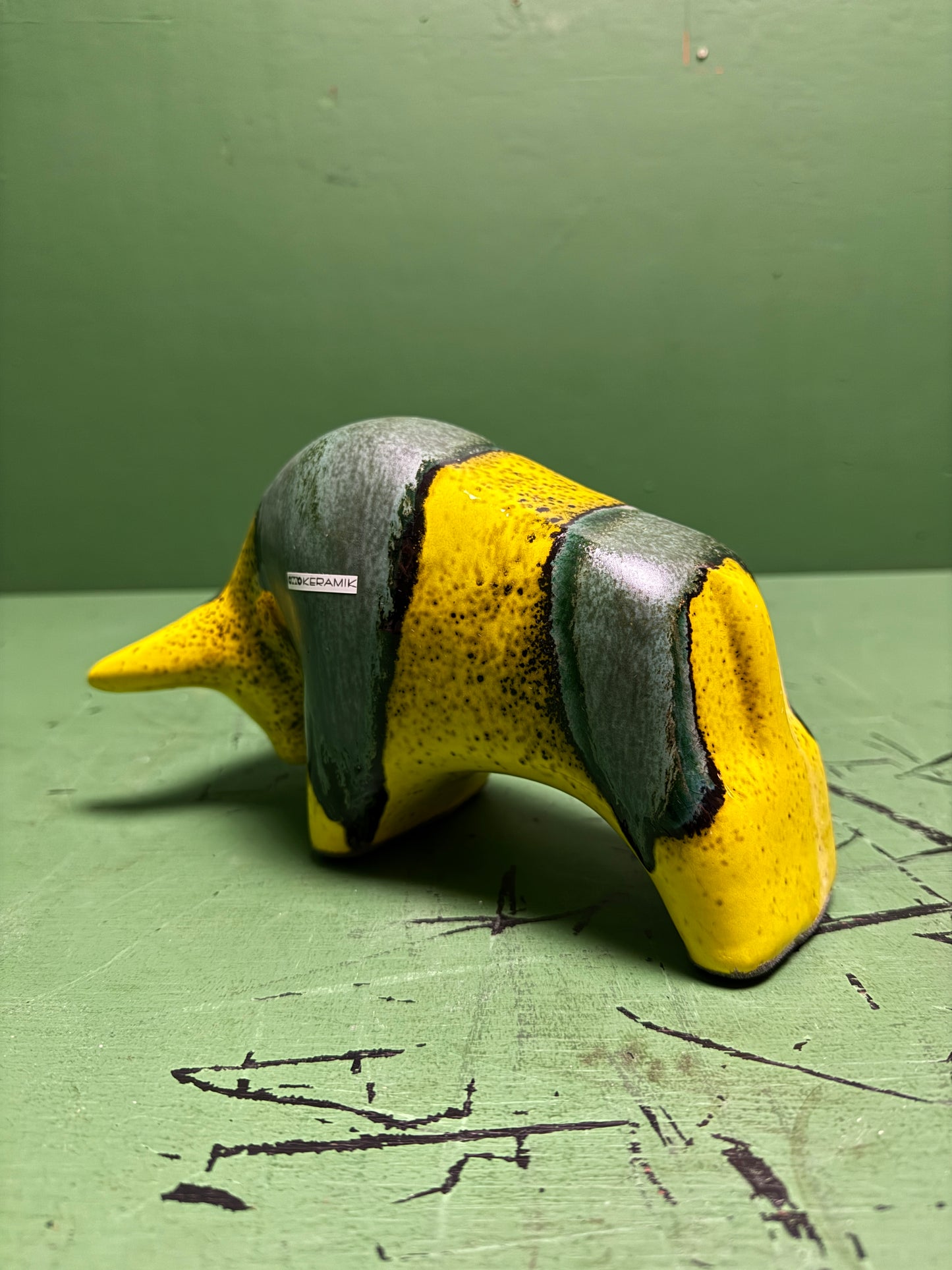 Otto Keramik Classic Ceramic Bull West German Pottery Fat Lava