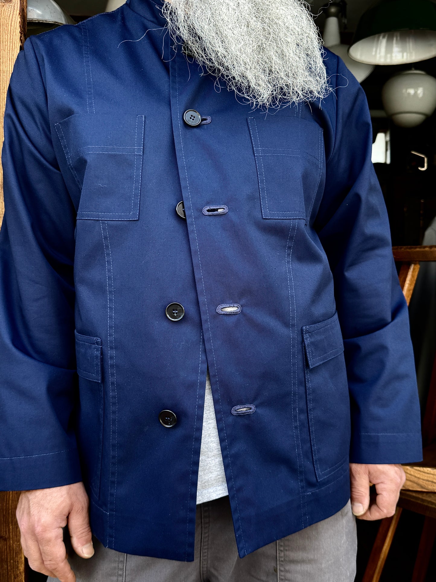 The 'Mintan' Made In London Classic Work Wear Drill Cotton Over Shirt