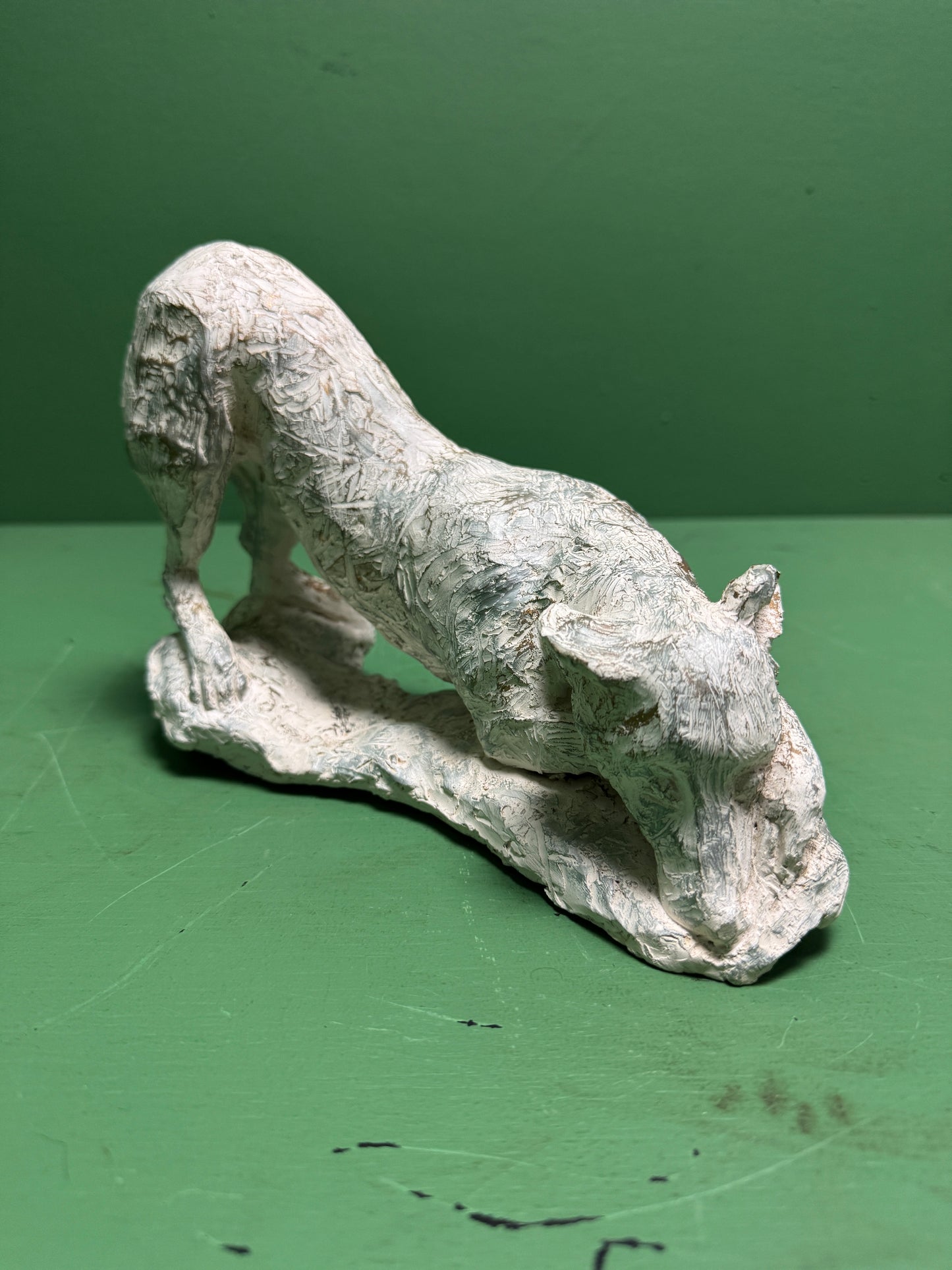 Hand Made Signed Dog Sculpture
