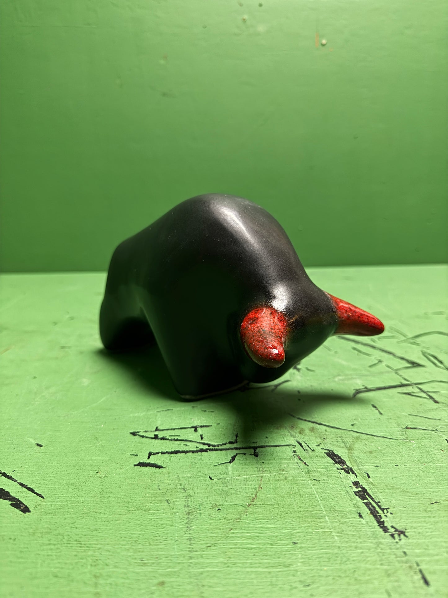 Otto Keramik Classic Ceramic Bull West German Pottery Fat Lava