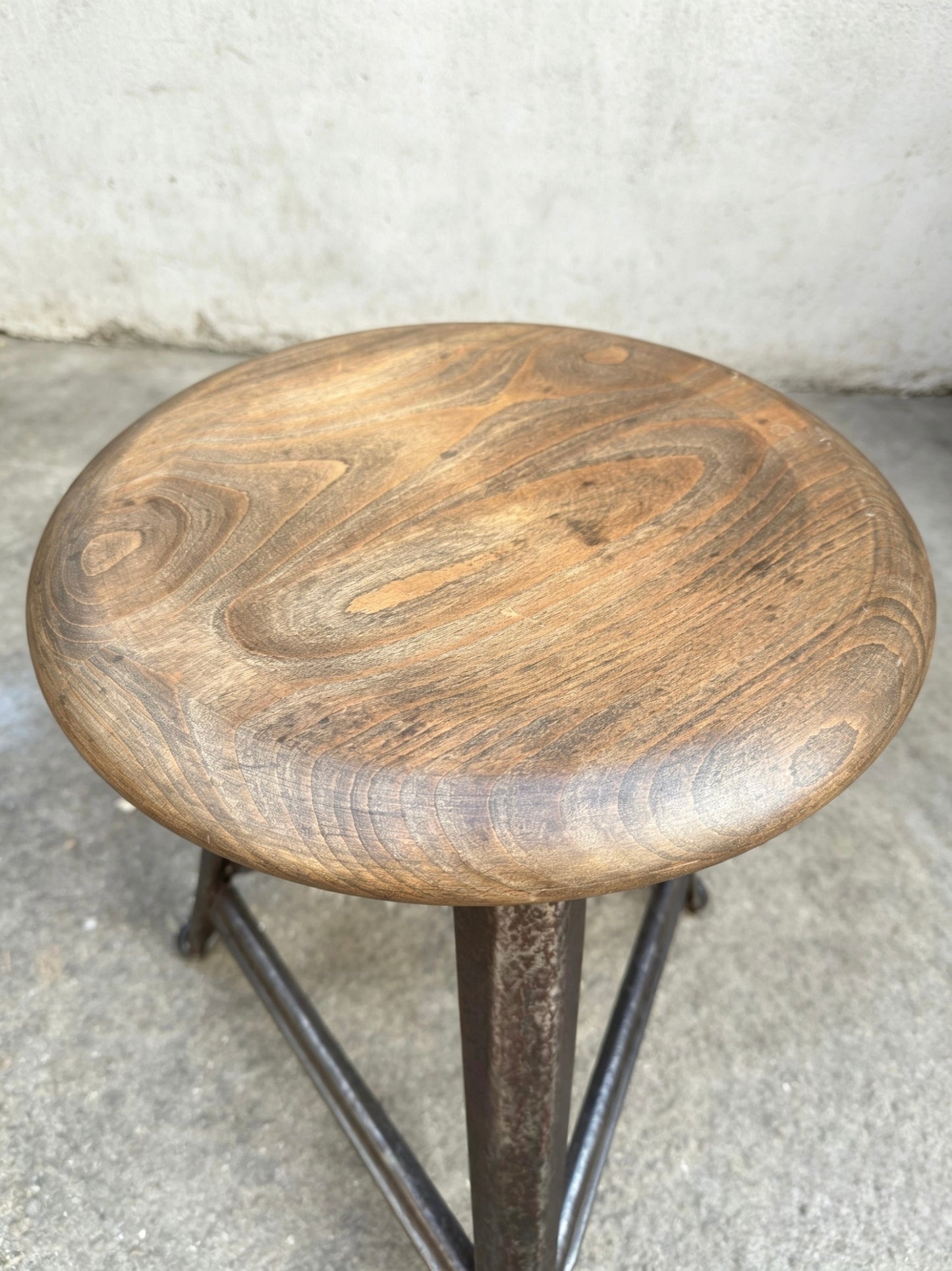 1930s Industrial Work Stool By Rowac