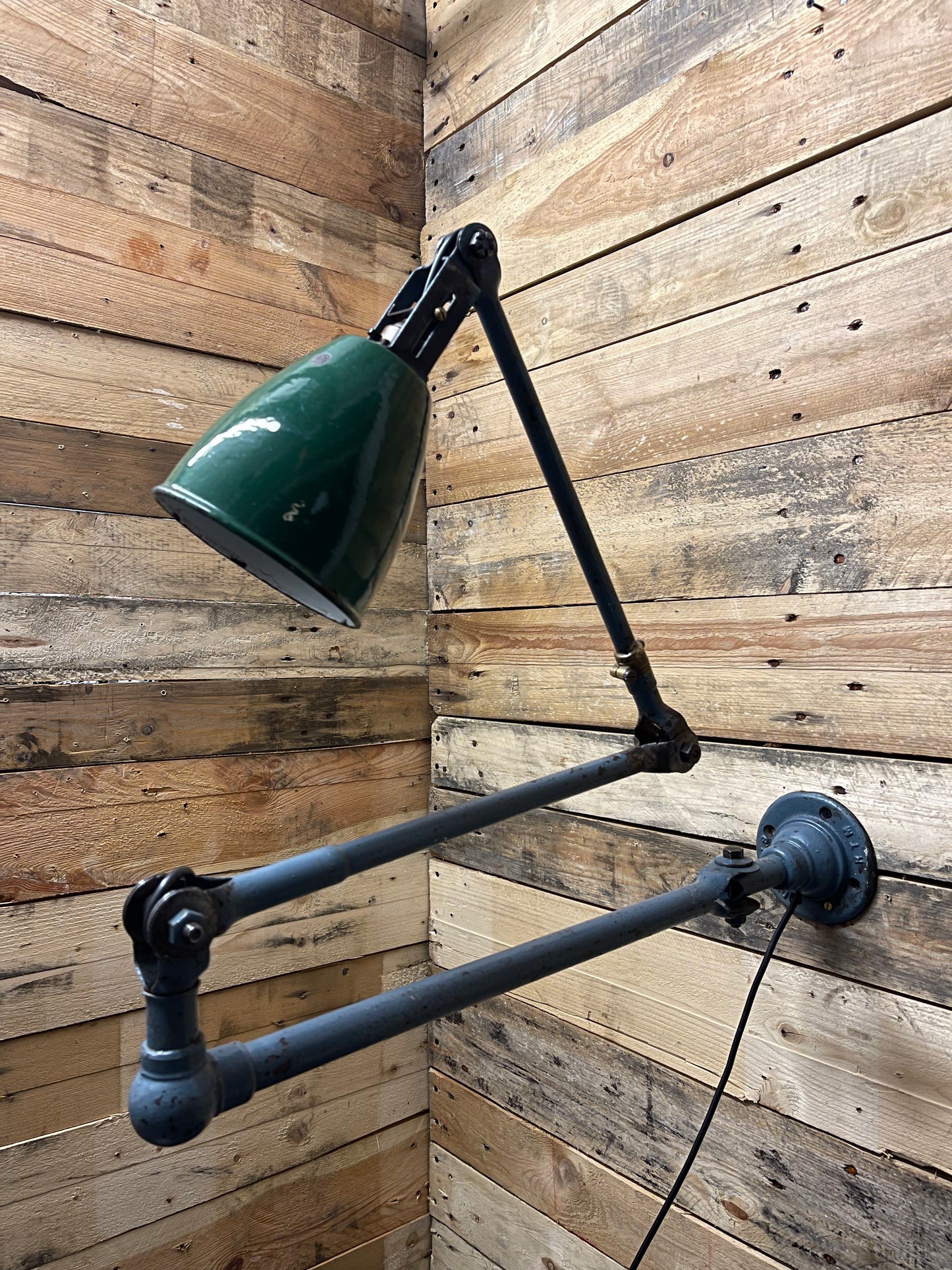 Large 1930s Industrial Wall Lamp By John Dugdill & Co