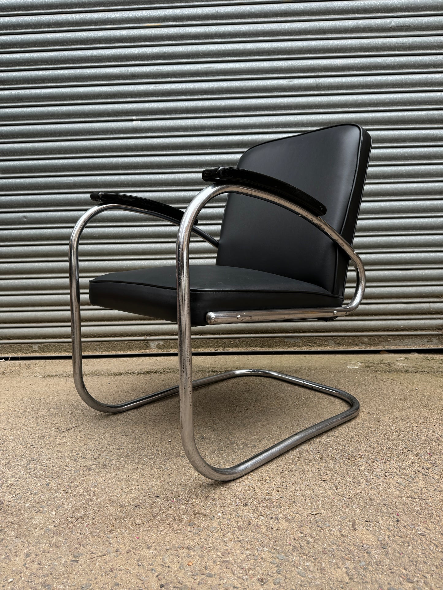 1930s Bauhaus Tubular Steel Arm Chair By Mauser Werke Waldeck Model RS7