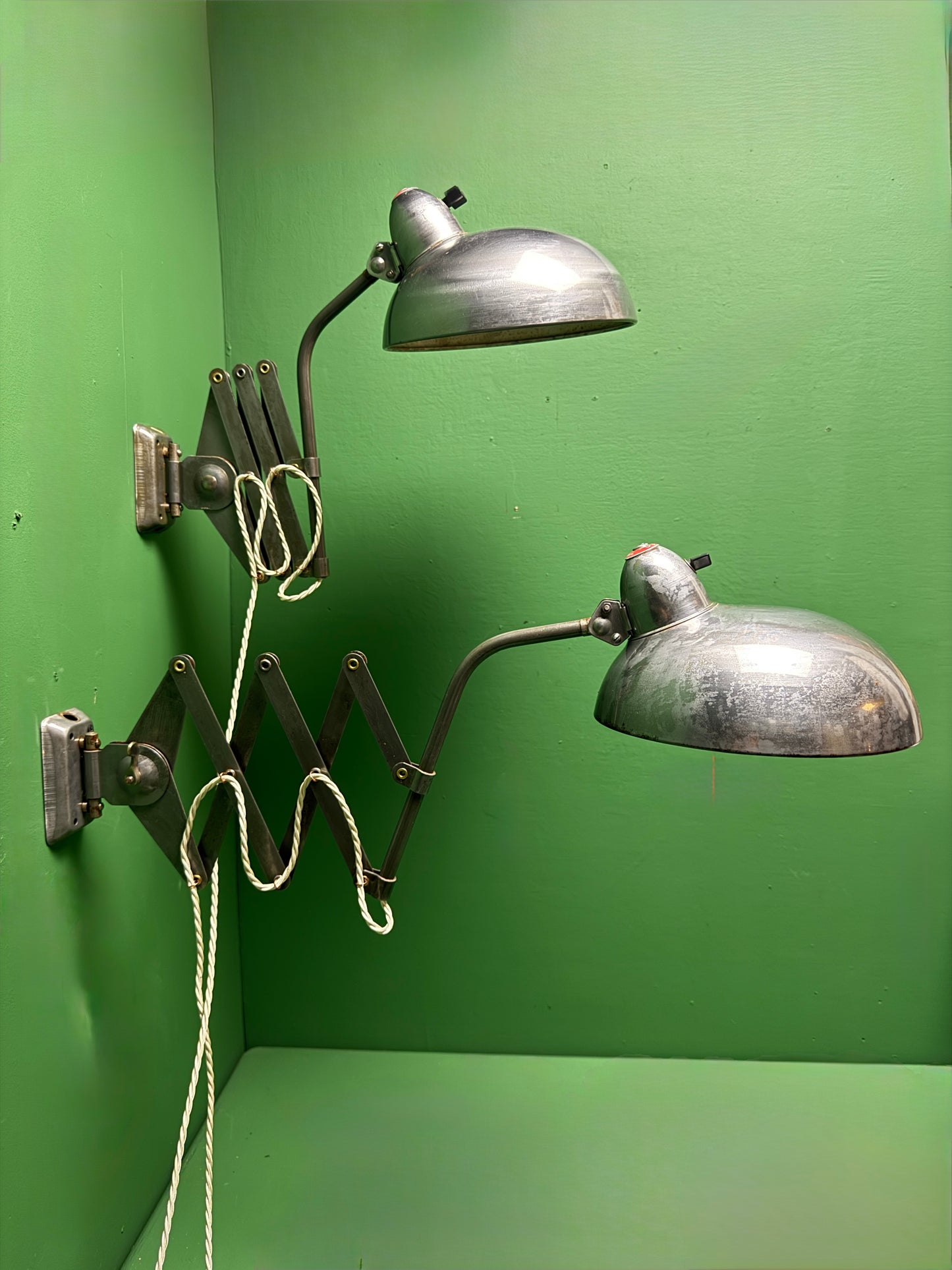 1950s Industrial Scissor Lamps By Helo Leuchten