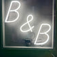 Large ‘ B&B ‘ Bed & Breakfast Neon Sign Circa 1980s