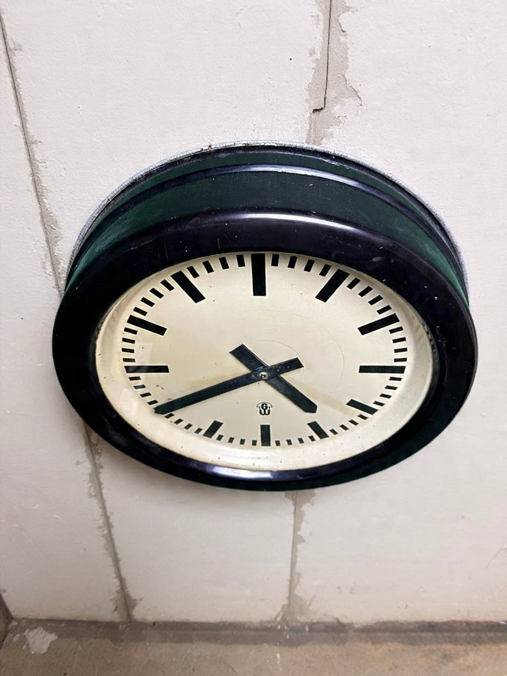 Large 1960's East German Industrial Factory Clocks By GW