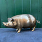 Large Hand Made Brass Piggy Bank English 1920s