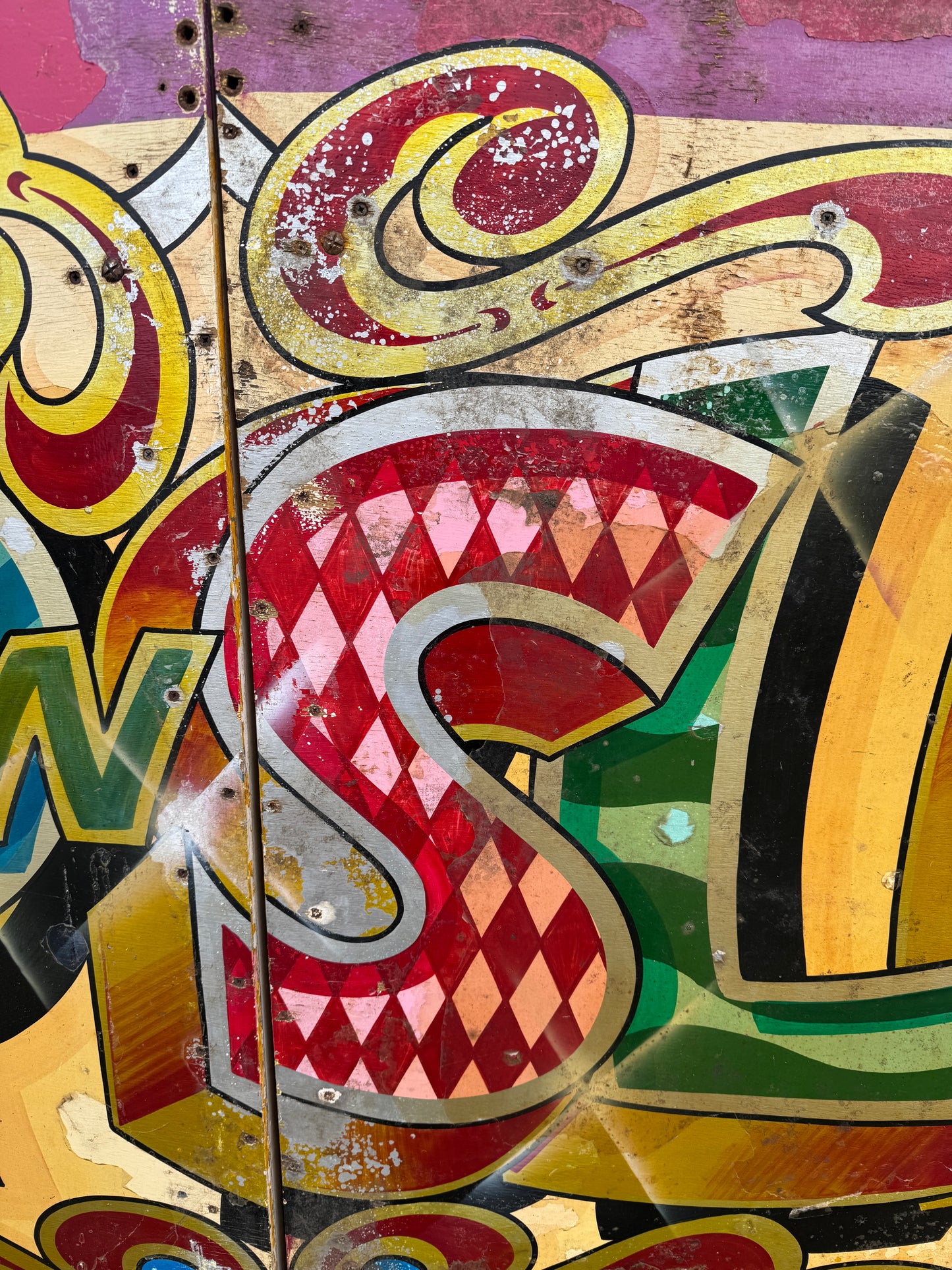 Fair Ground Art Slip N Slide Helter Skelter Sign By Fred Fowle