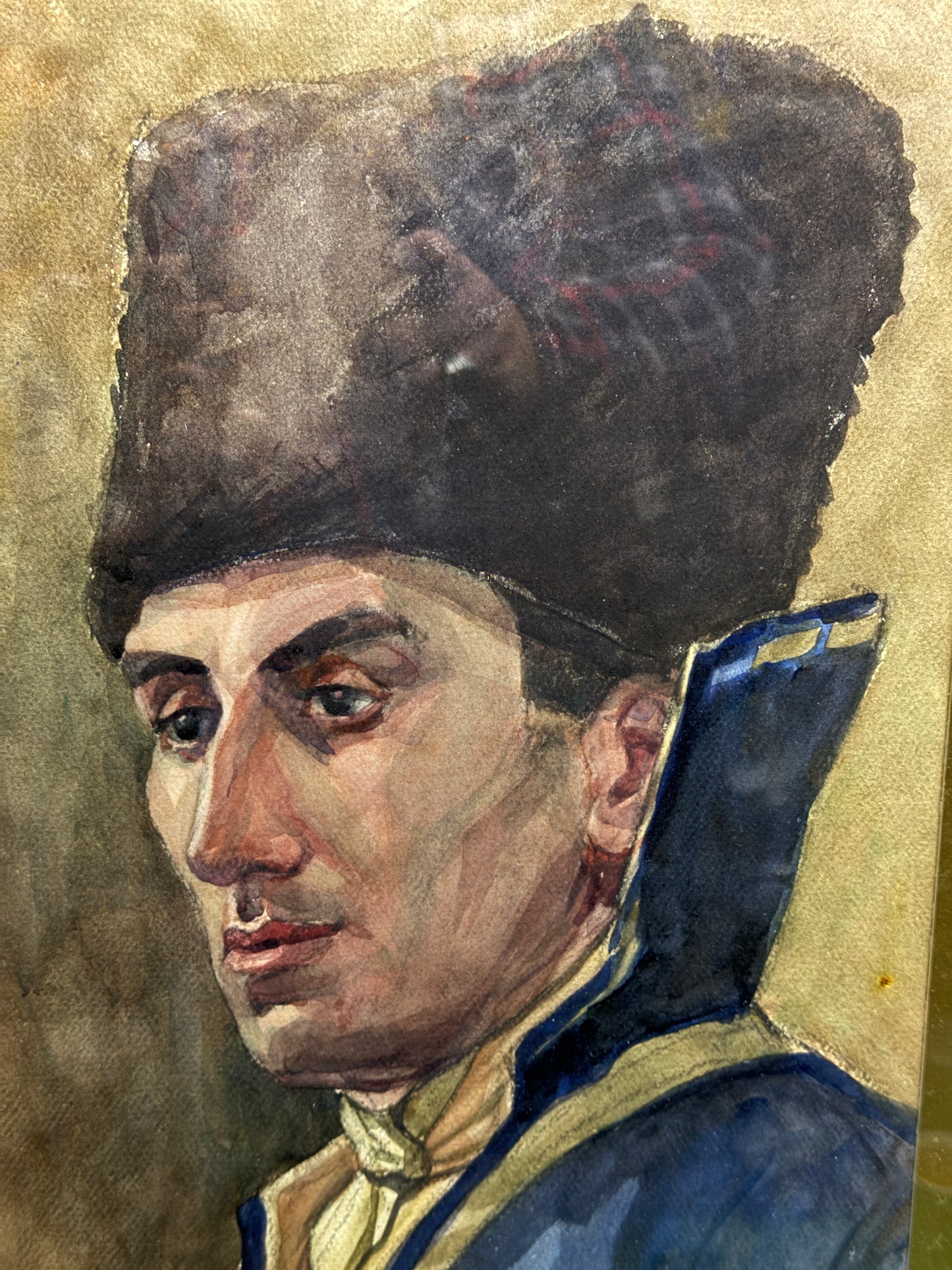 Water Colour Of A Prussian Soldier 1963