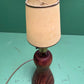 Mid Century 1960s Scandinavian Turned Teak Table Lamp