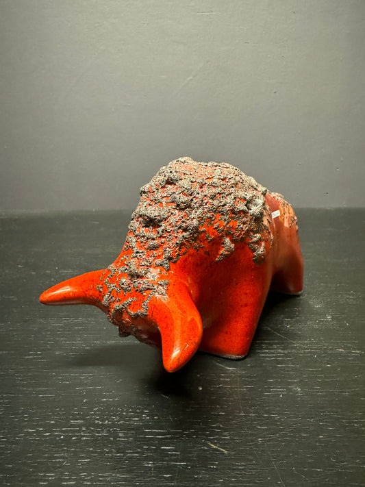 Otto Keramik Classic Ceramic Bull West German Pottery Fat Lava