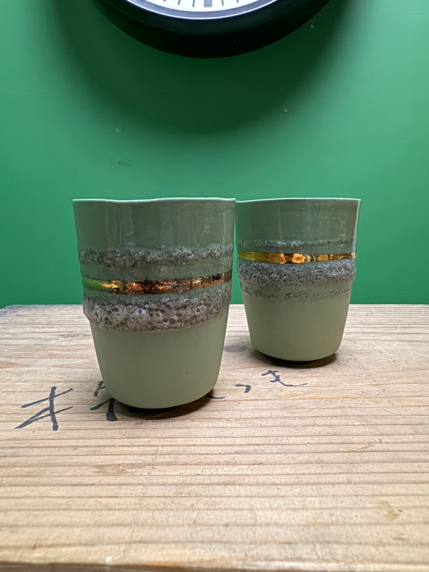 Hand Made Turkish Coffee / Espresso Cups By Renowned Design Ceramicist Saliha Kartal