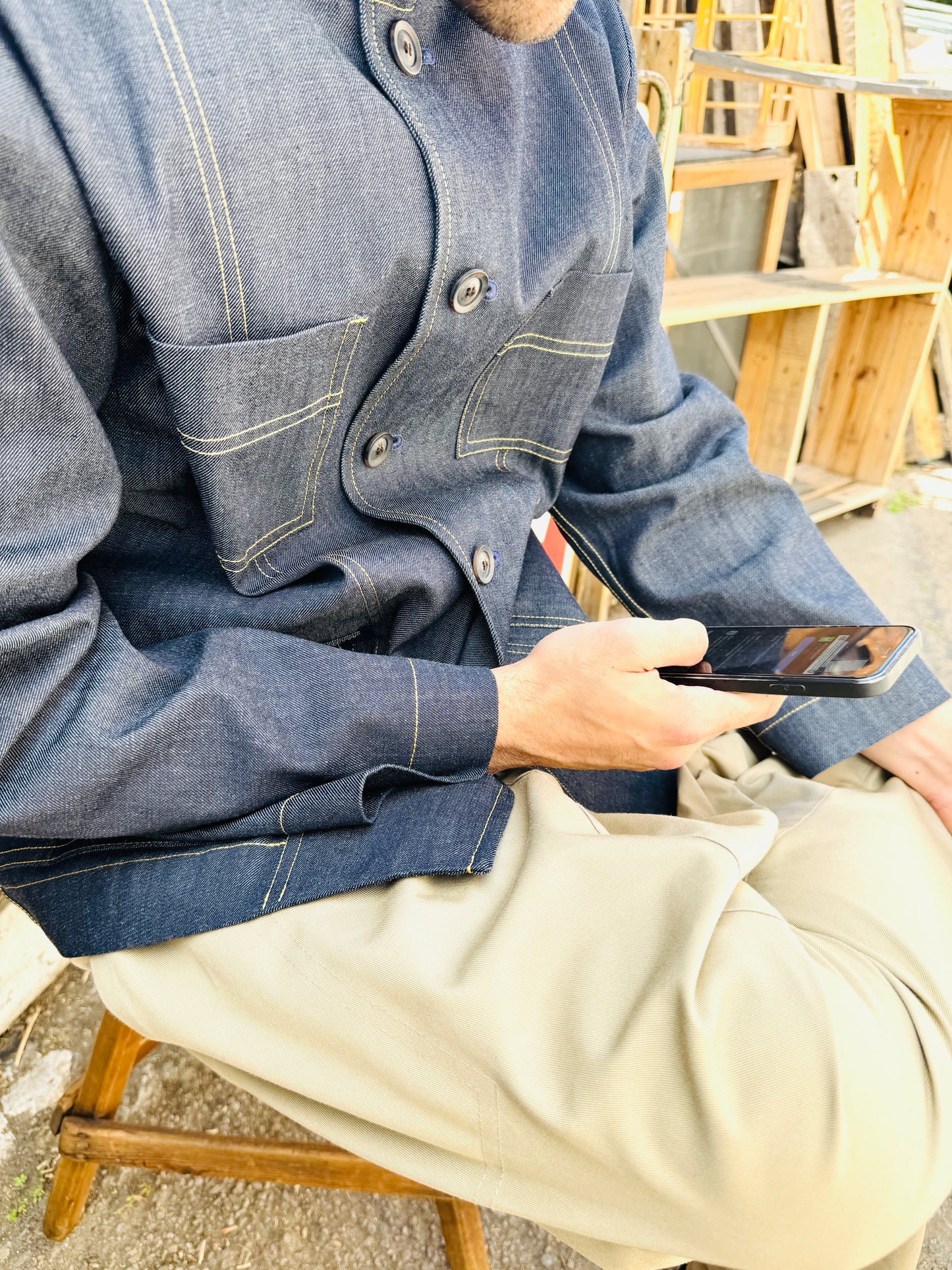 The 'Mintan' Made In London Classic Work Wear Denim Over Shirt