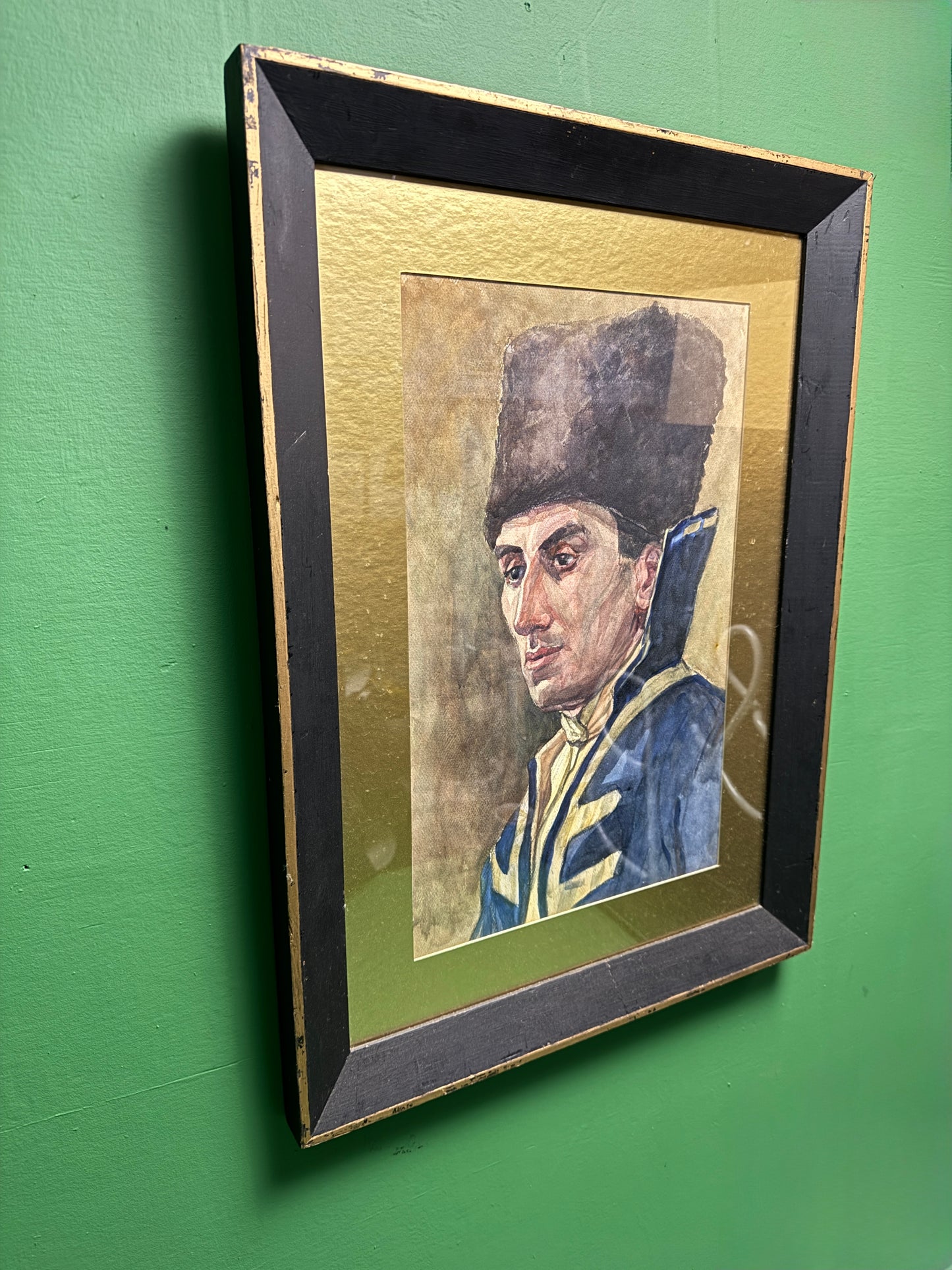Water Colour Of A Prussian Soldier 1963
