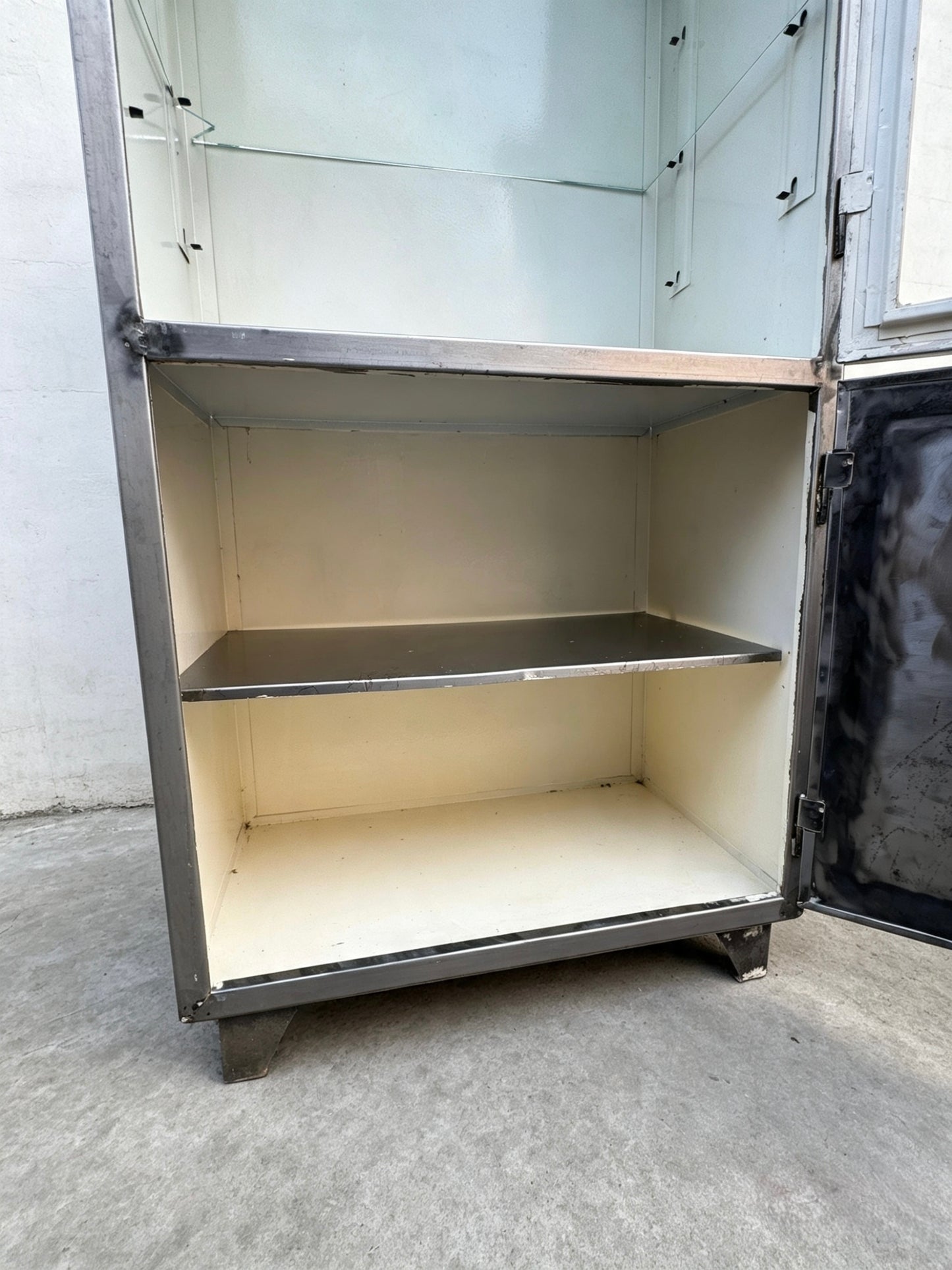 1960s German Steel Medical Cabinets