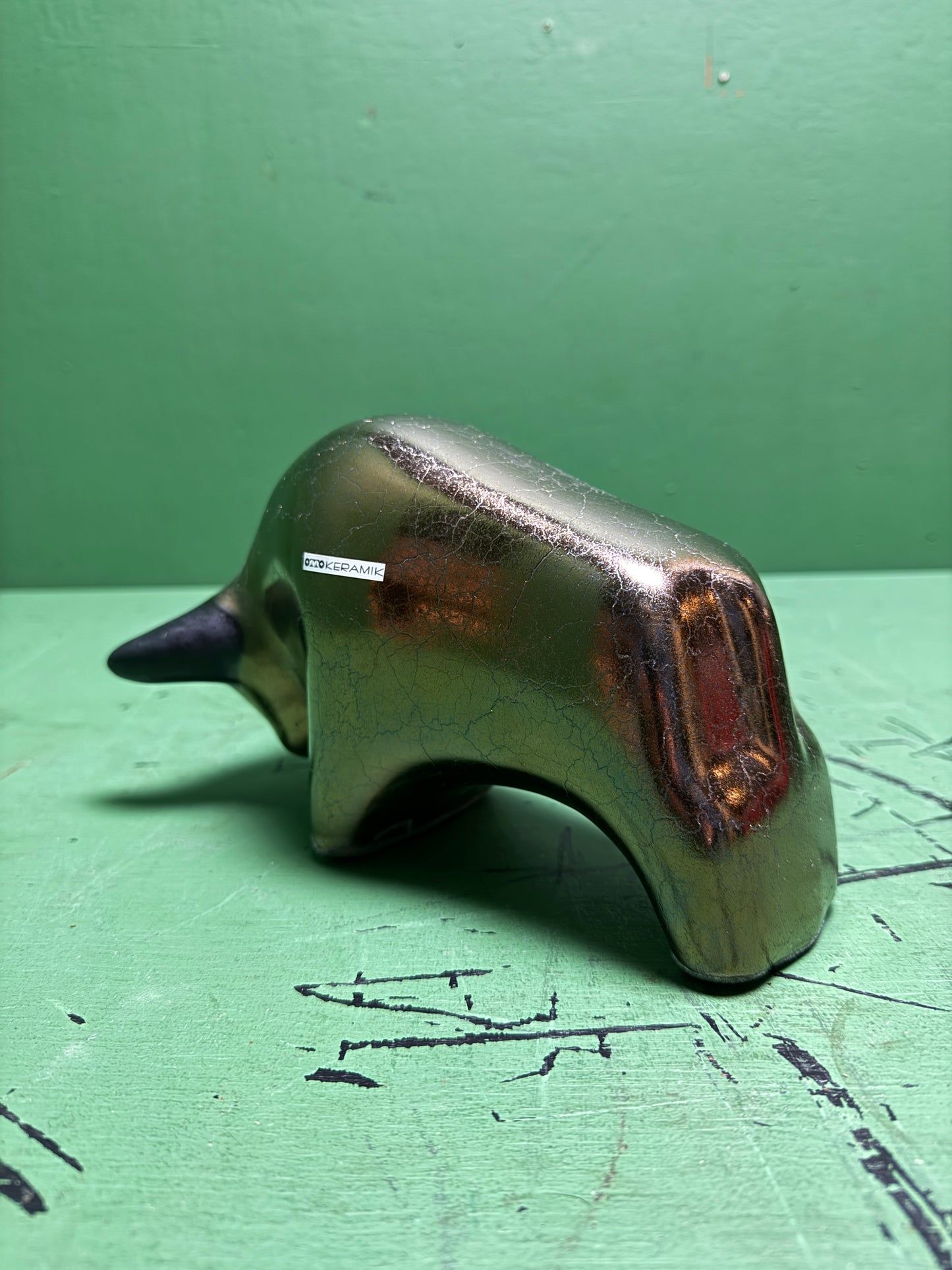 Otto Keramik Classic Ceramic Bull West German Pottery Fat Lava