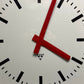 Large Czech Industrial 1970s Square Factory Clocks By Pragotron