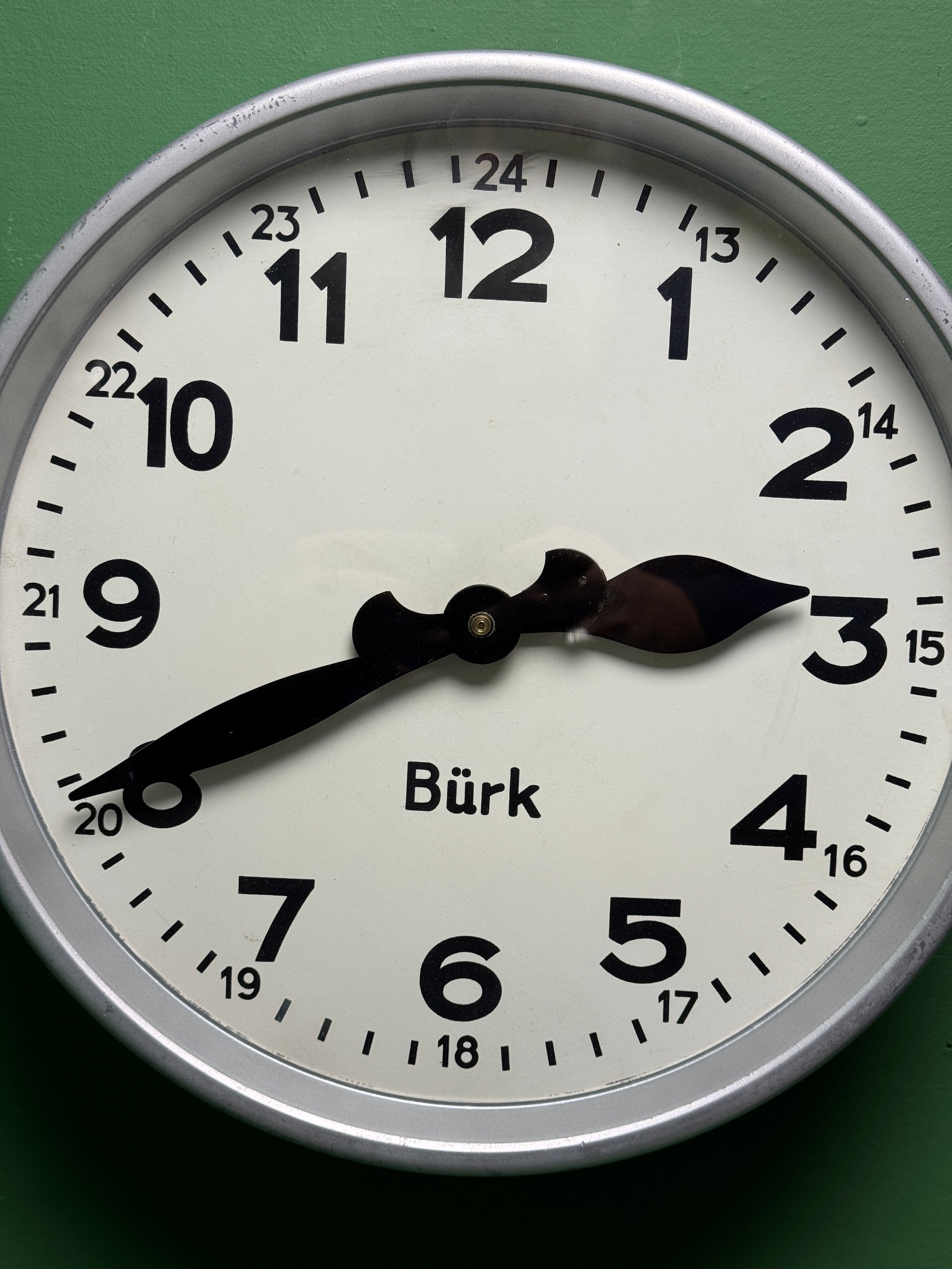 1950s Industrial Factory Clock By Bürk Germany – www
