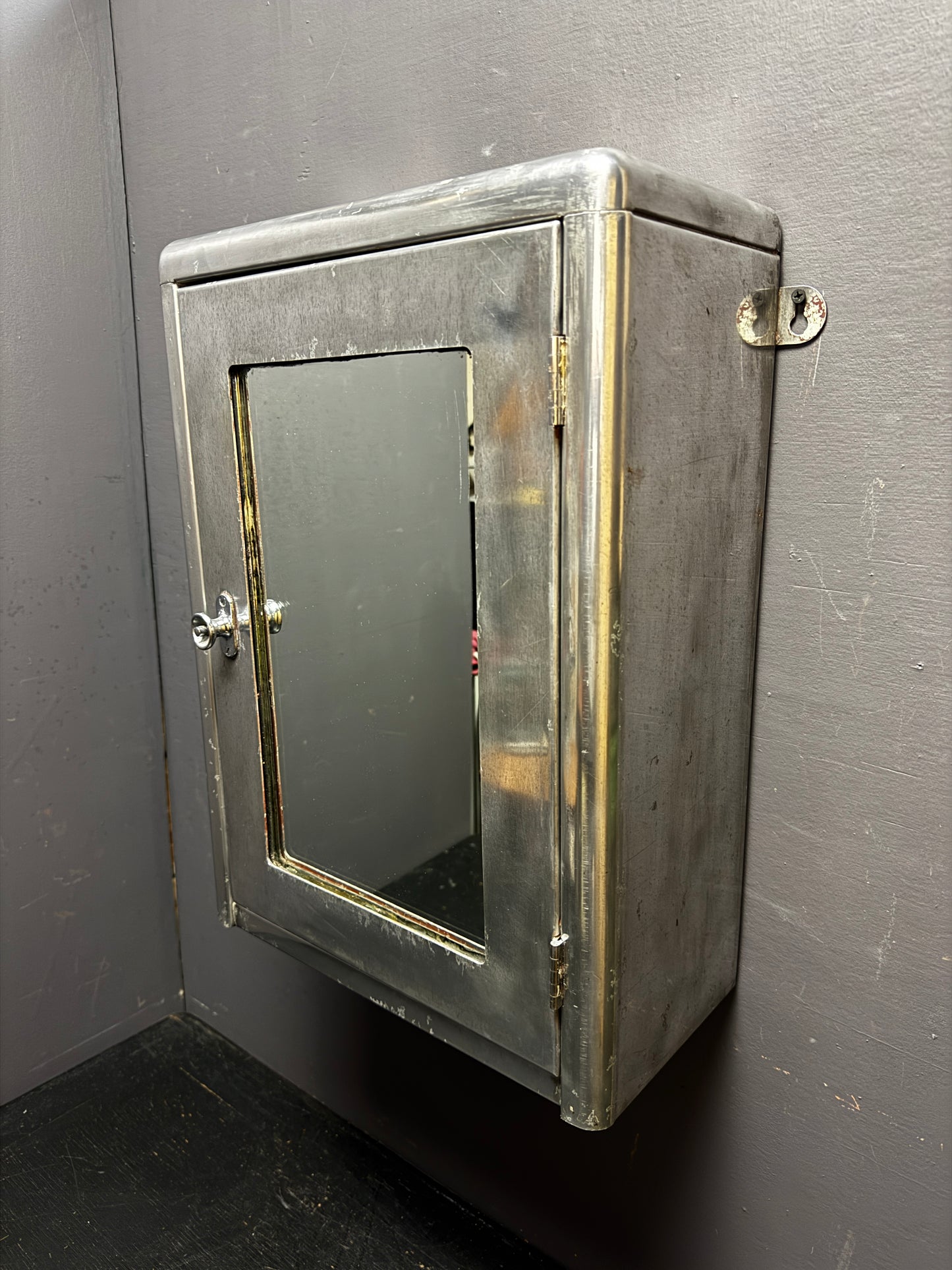 Mid 1900s Medical Or Barbers Wall Cabinet