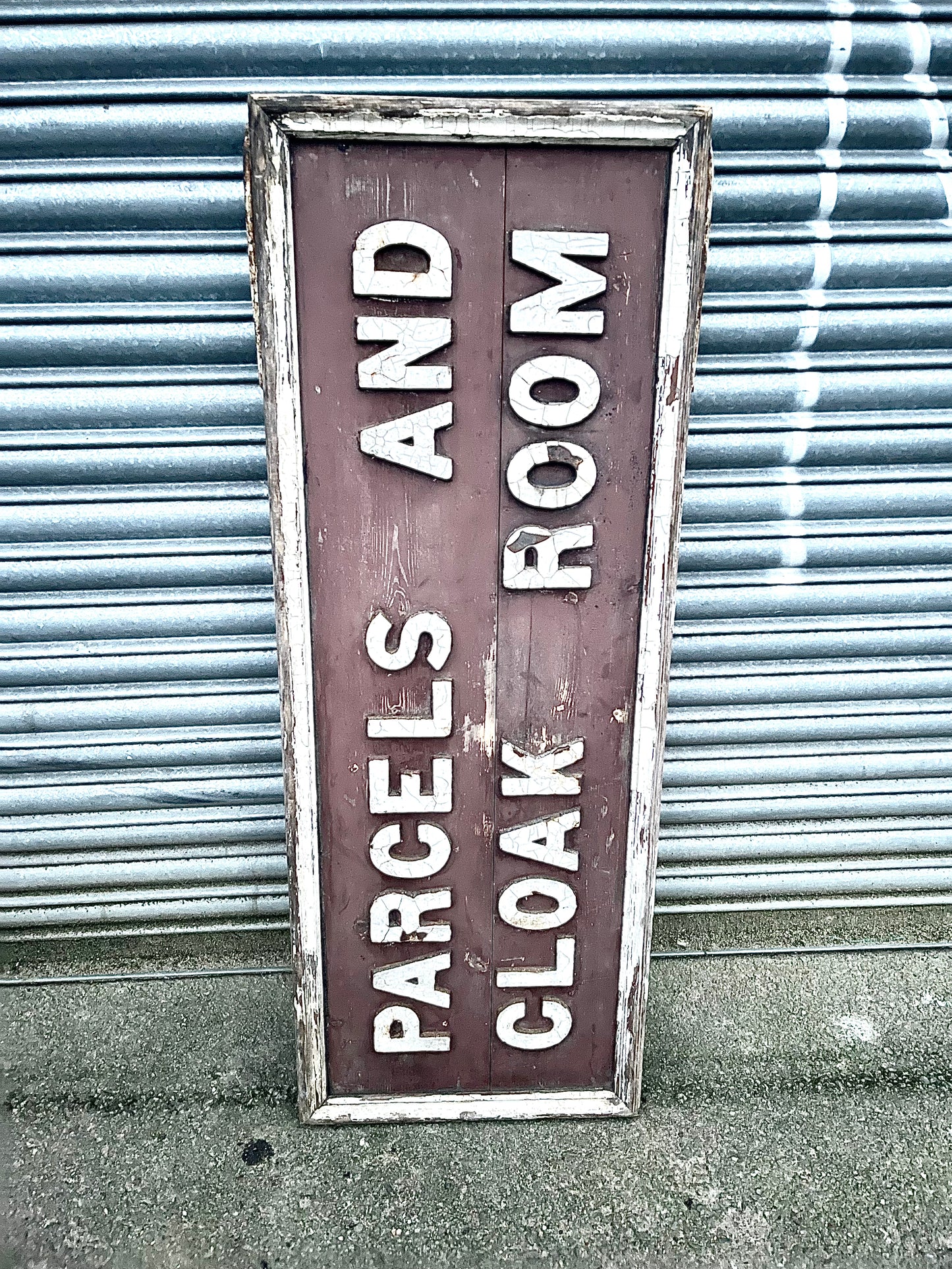 Large Early 1900s GWR Very Large Cloak Room Sign