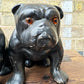 Pair Of Ceramic Bulldogs Dated 1923