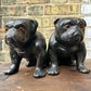 Pair Of Ceramic Bulldogs Dated 1923