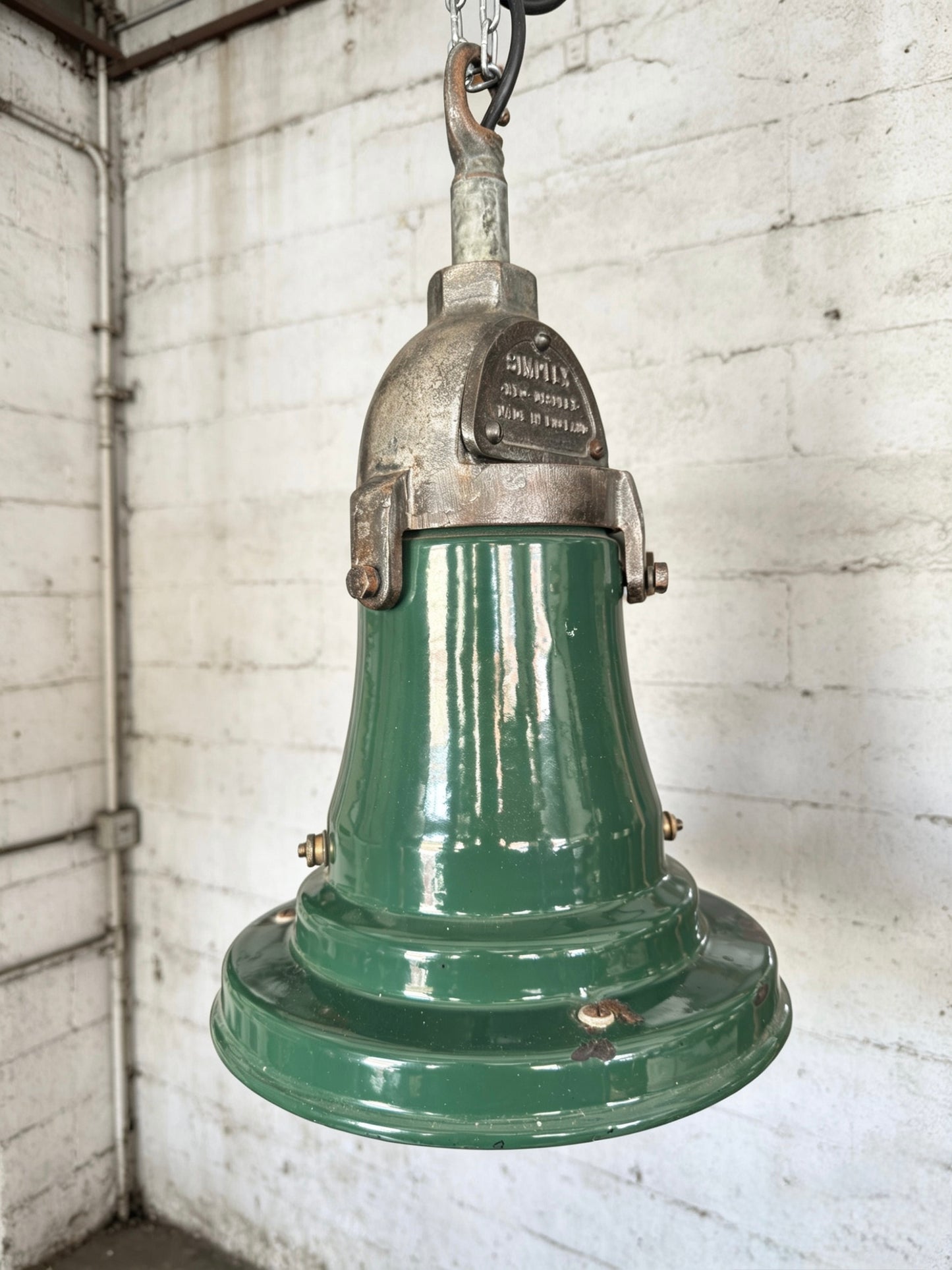 1940s Large Industrial Factory Lights By Simplex