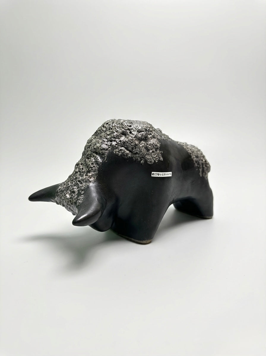 Otto Keramik Classic Ceramic Bull West German Pottery Fat Lava