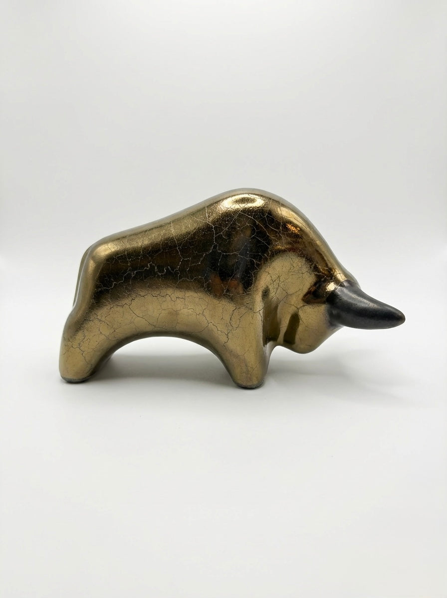 Otto Keramik Classic Ceramic Bull West German Pottery Fat Lava