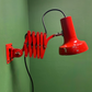 1970s Bright Orange Scissor Lamps By SIS Germany