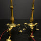 Circa 1910 Pair Of Faraday & Son Brass Pullman Lamps