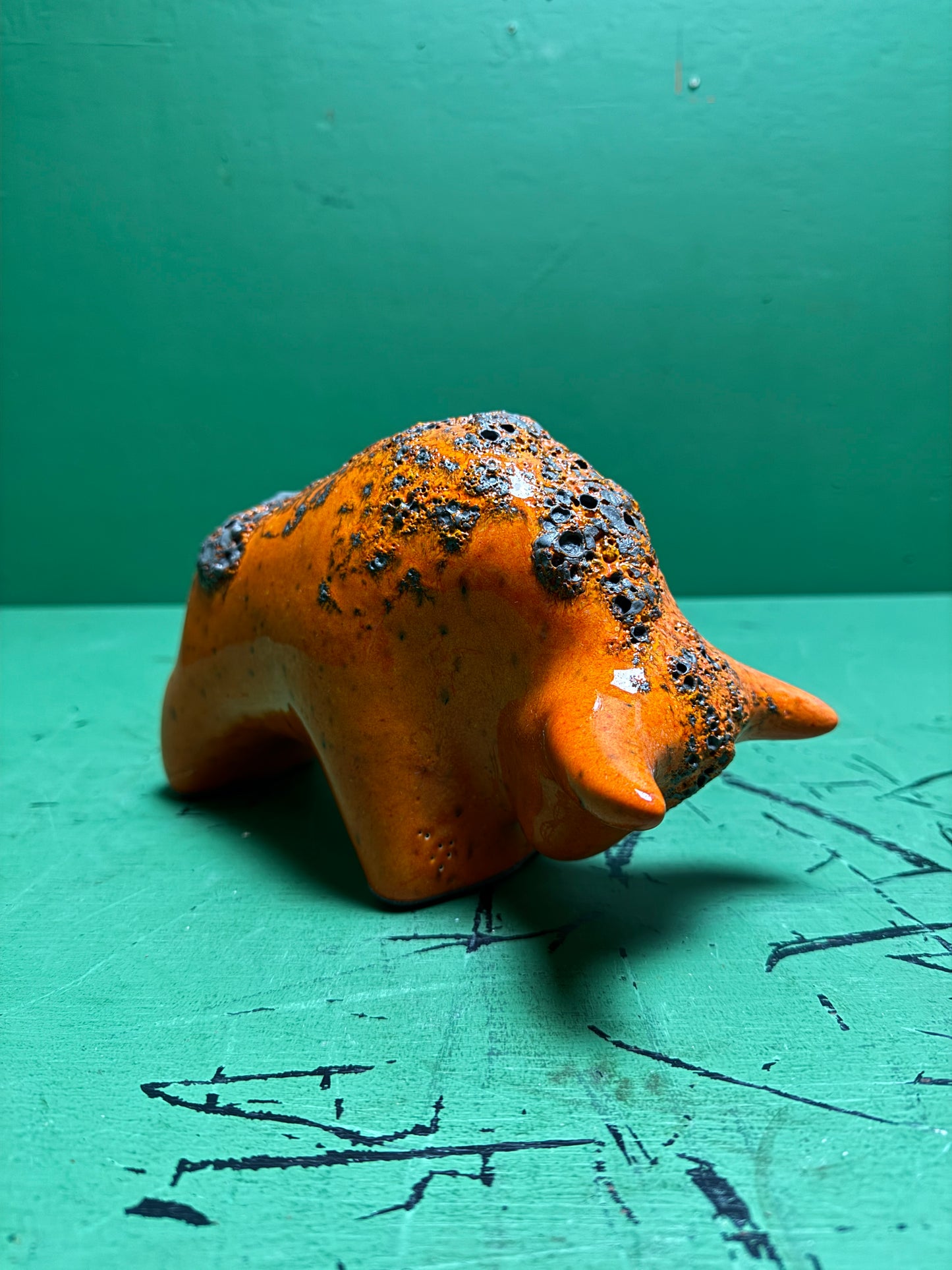 Otto Keramik Classic Ceramic Bull West German Pottery Fat Lava