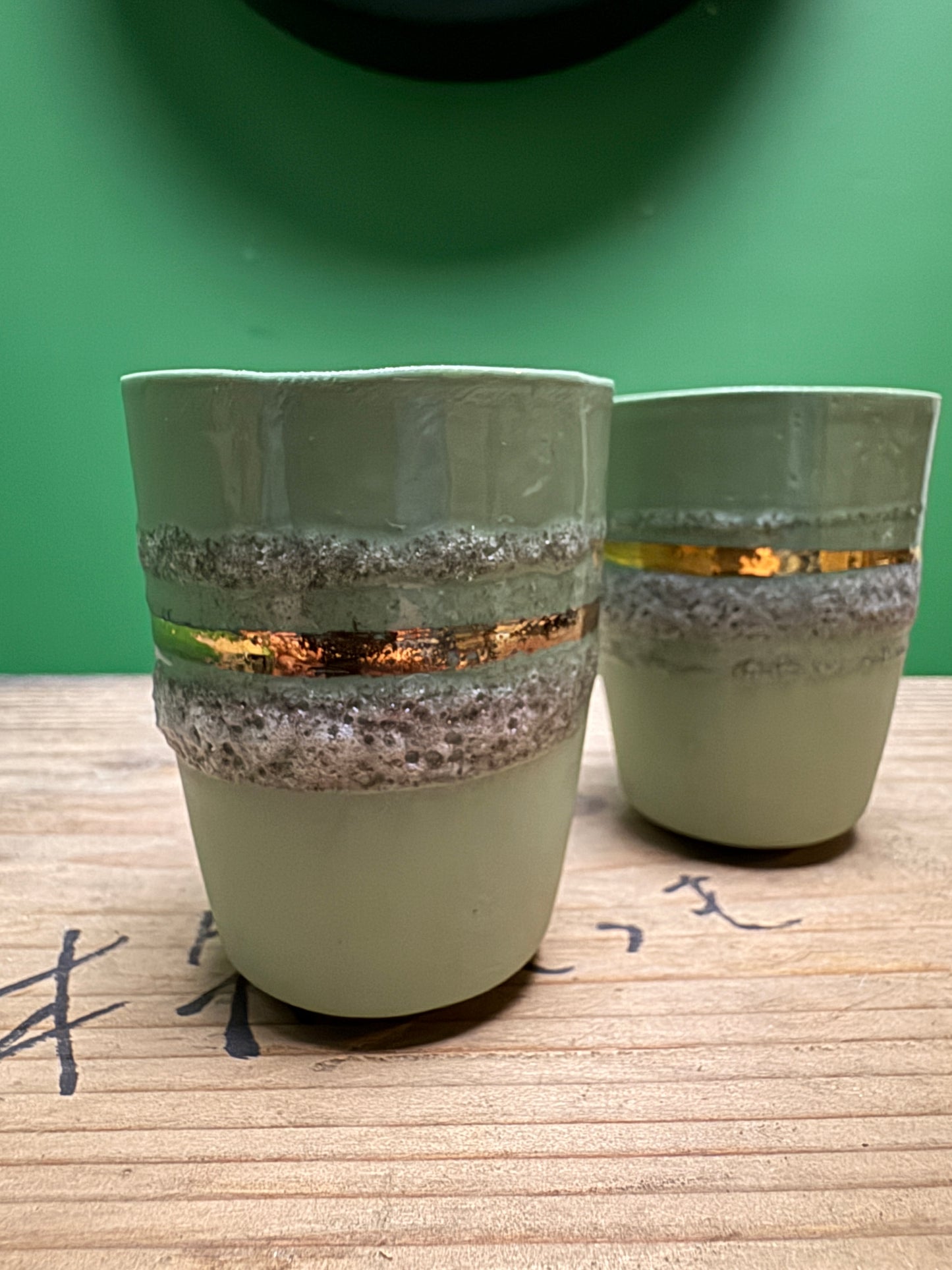 Hand Made Turkish Coffee / Espresso Cups By Renowned Design Ceramicist Saliha Kartal