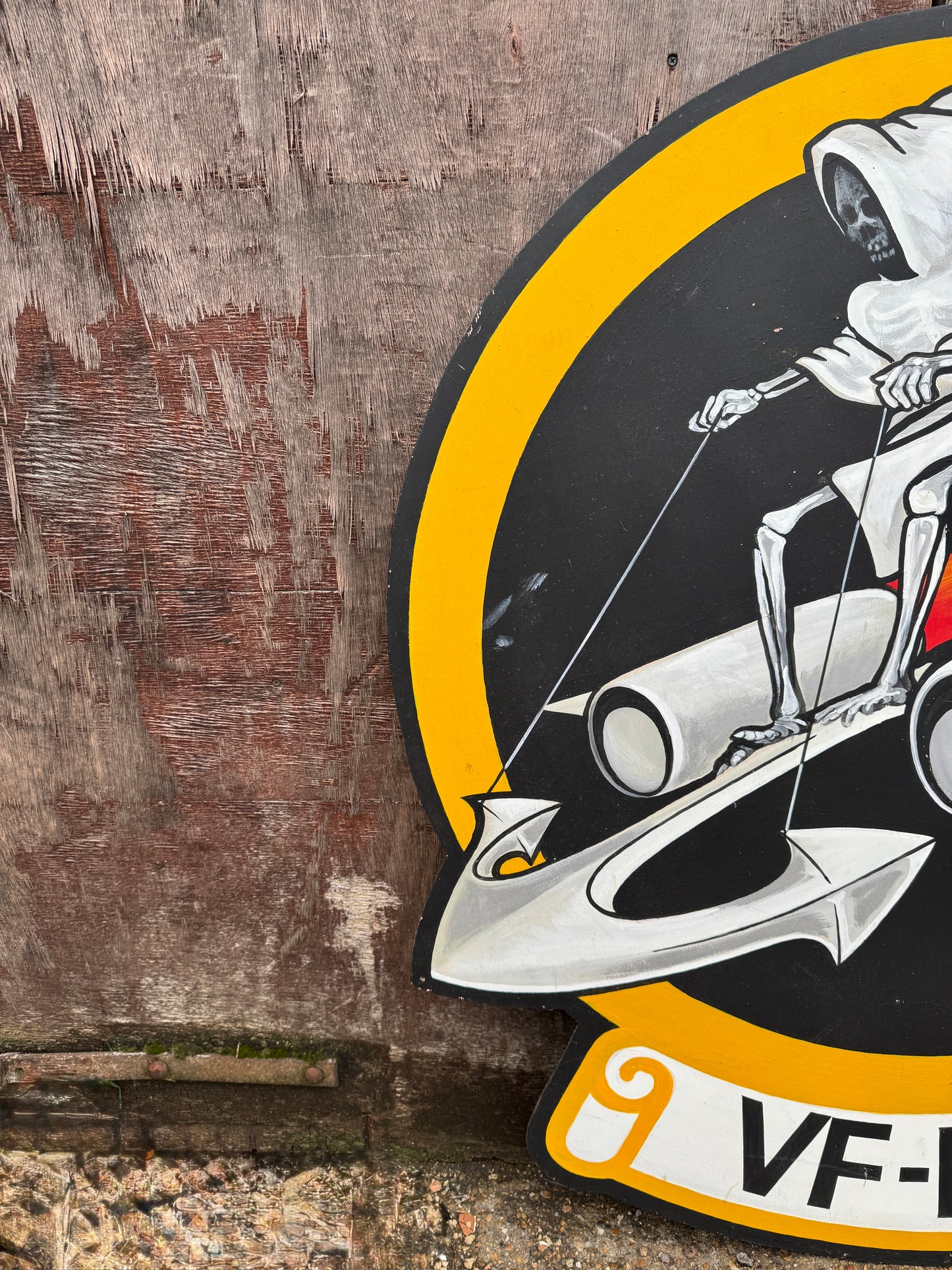 WW2 American Air Force VF-17A Nose Art Hand Painted On Board