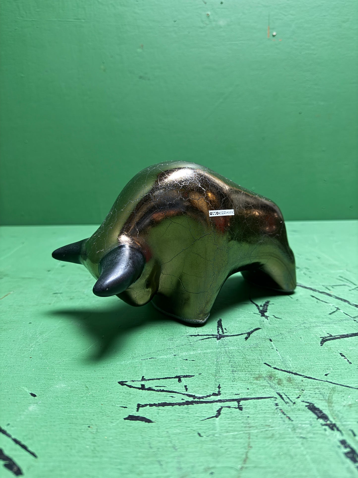 Otto Keramik Classic Ceramic Bull West German Pottery Fat Lava