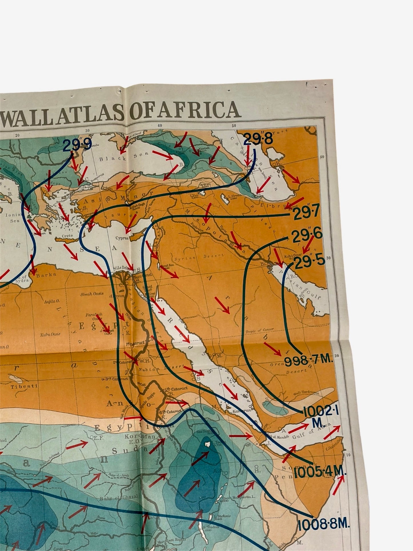 Philips Comparative Wall Atlas Of Africa Circa 1950s