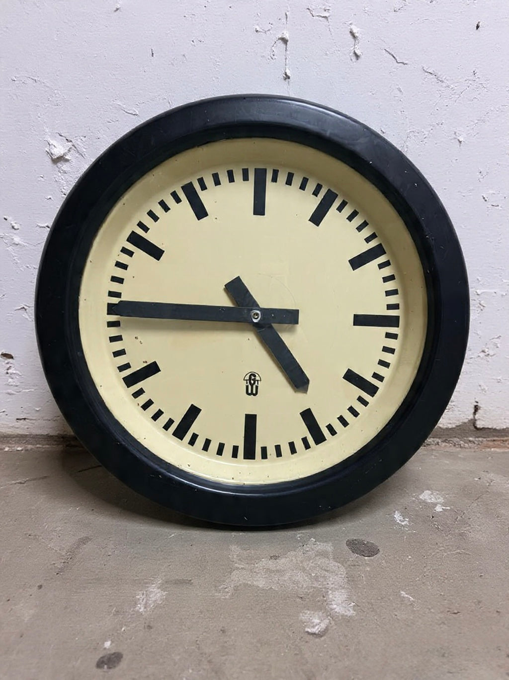 Large 1960's East German Industrial Factory Clocks By GW