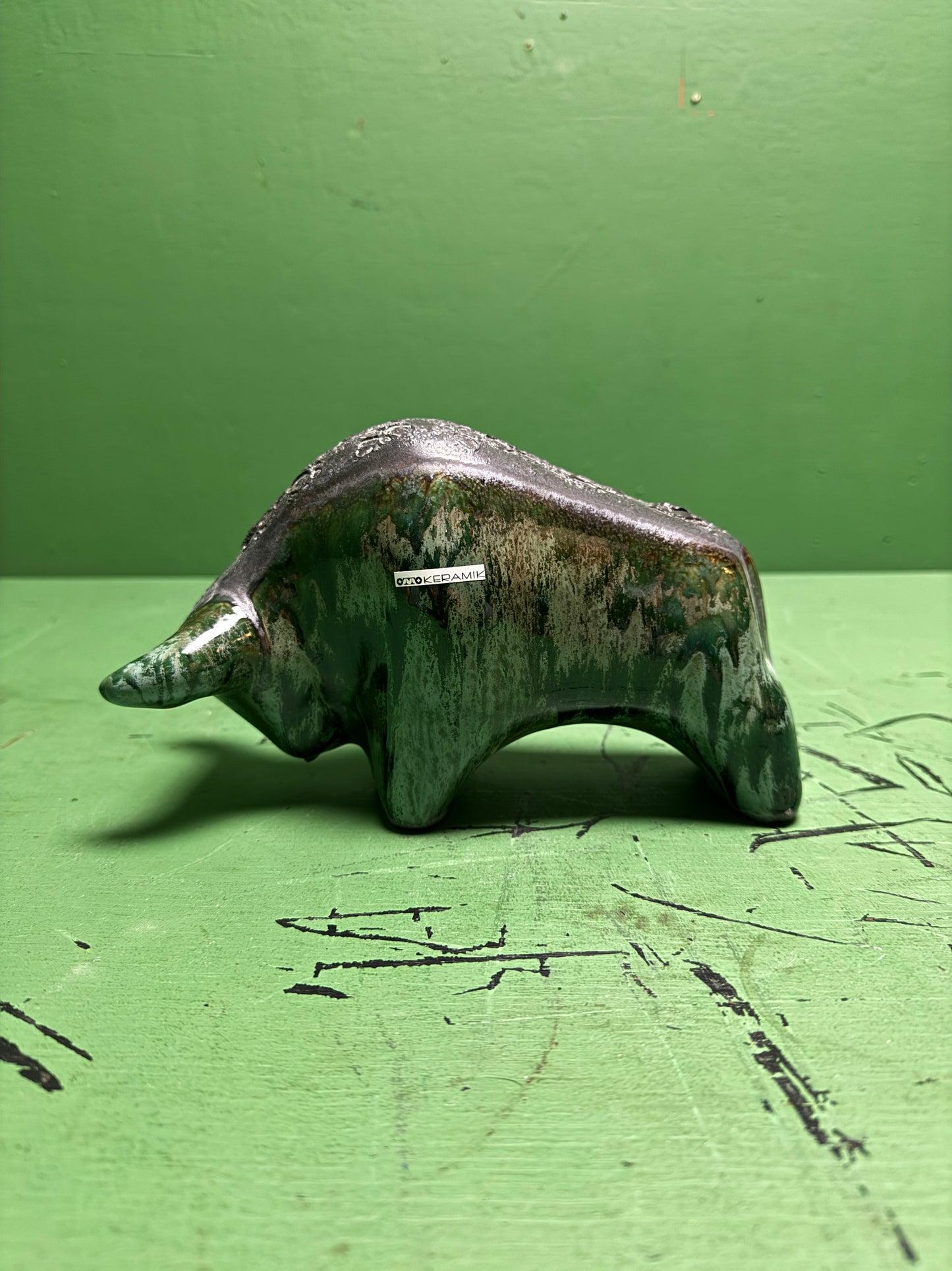 Otto Keramik Classic Ceramic Bull West German Pottery Fat Lava