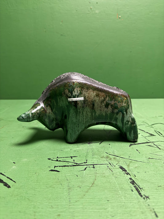 Otto Keramik Classic Ceramic Bull West German Pottery Fat Lava