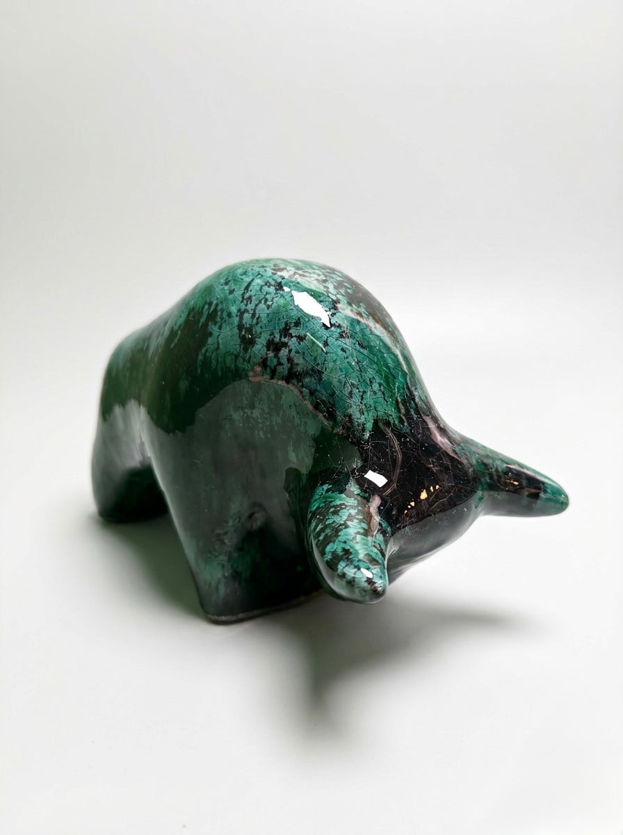 Otto Keramik Classic Ceramic Bull West German Pottery Fat Lava
