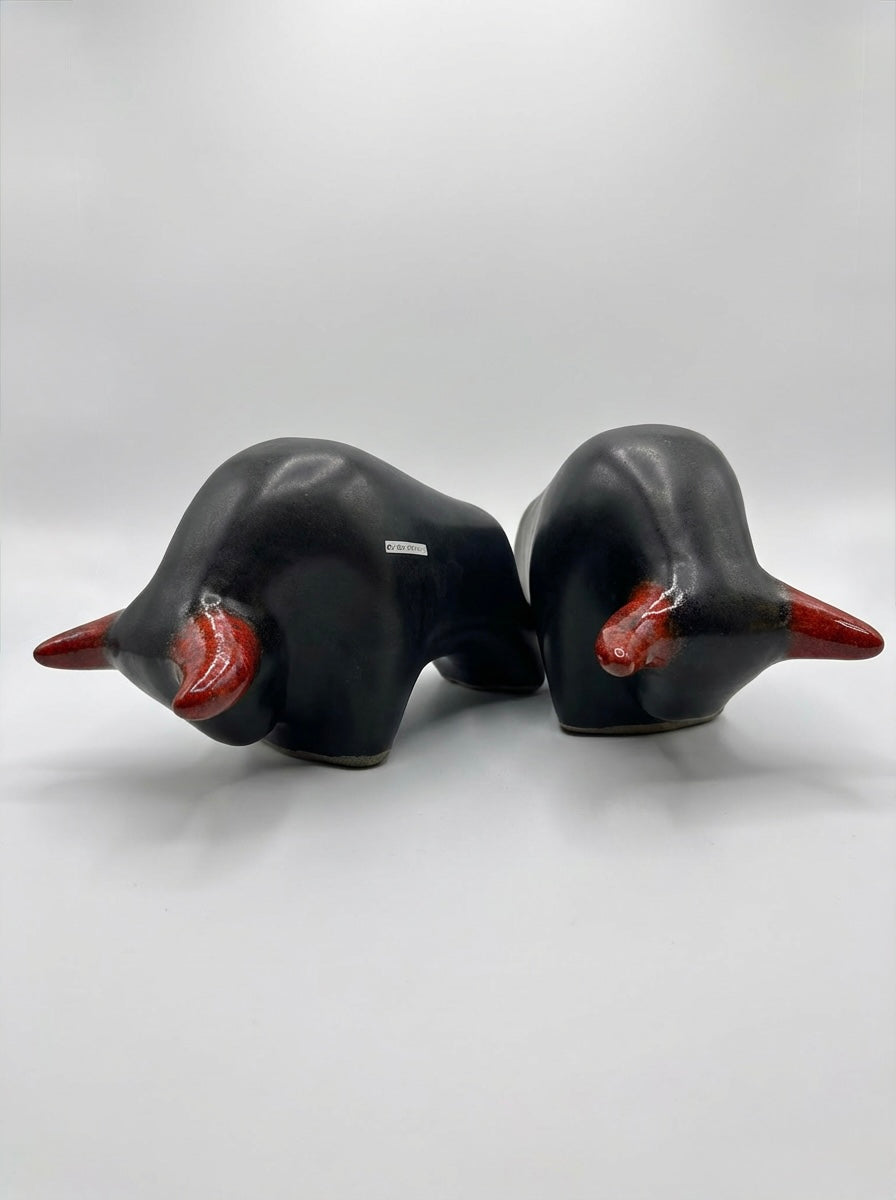 Otto Keramik Classic Ceramic Bull West German Pottery Fat Lava